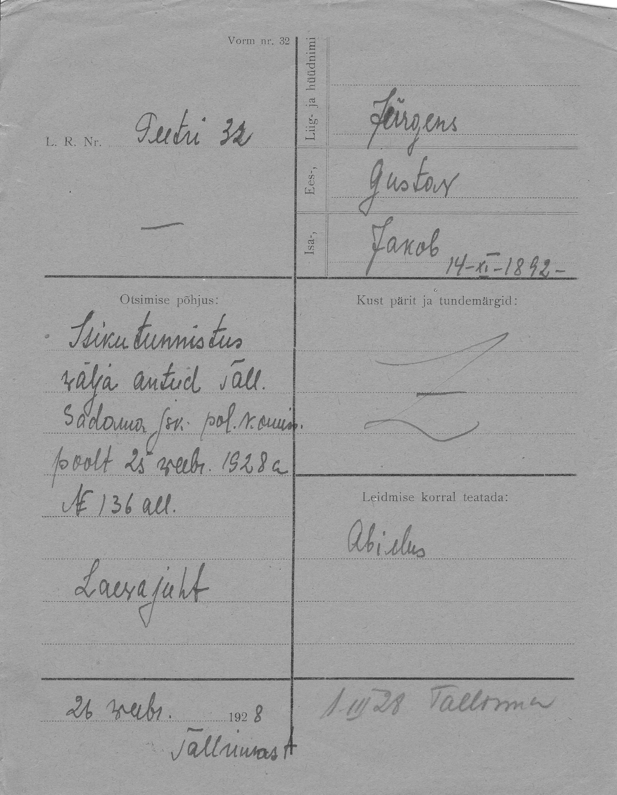 Jürgens, Gustav, Jakob