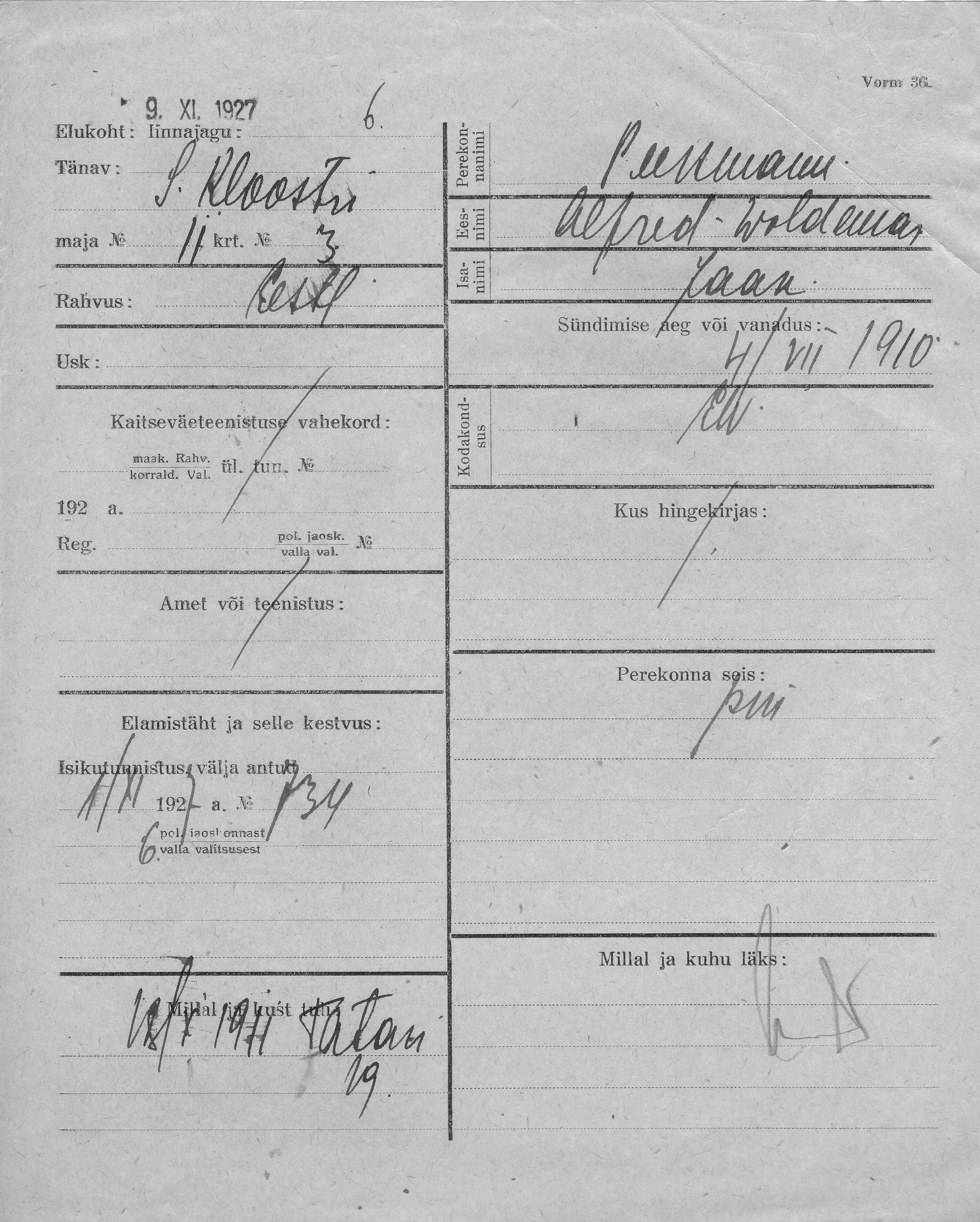 Peekmann, Alfred-Woldemar, Jaak