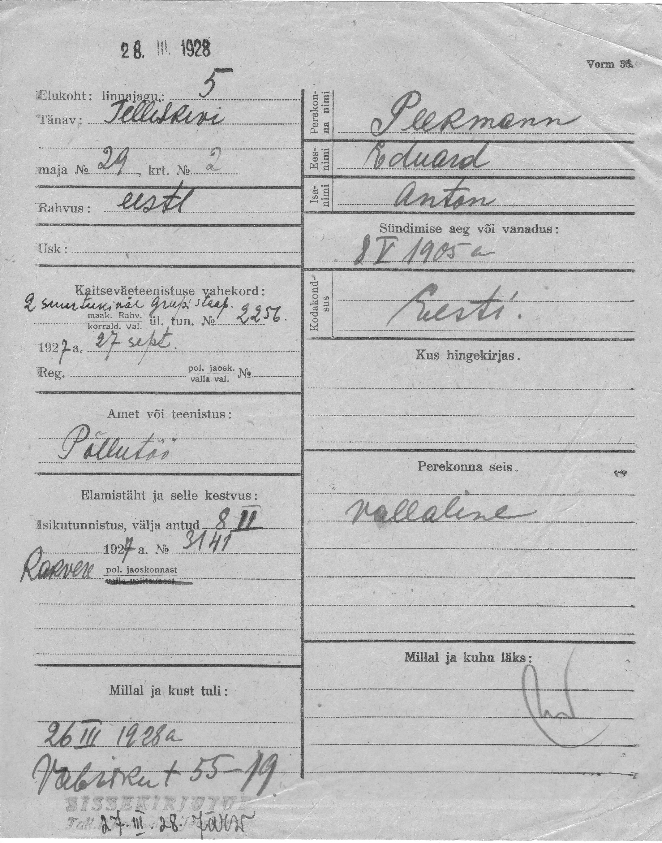 Peekmann, Eduard, Anton