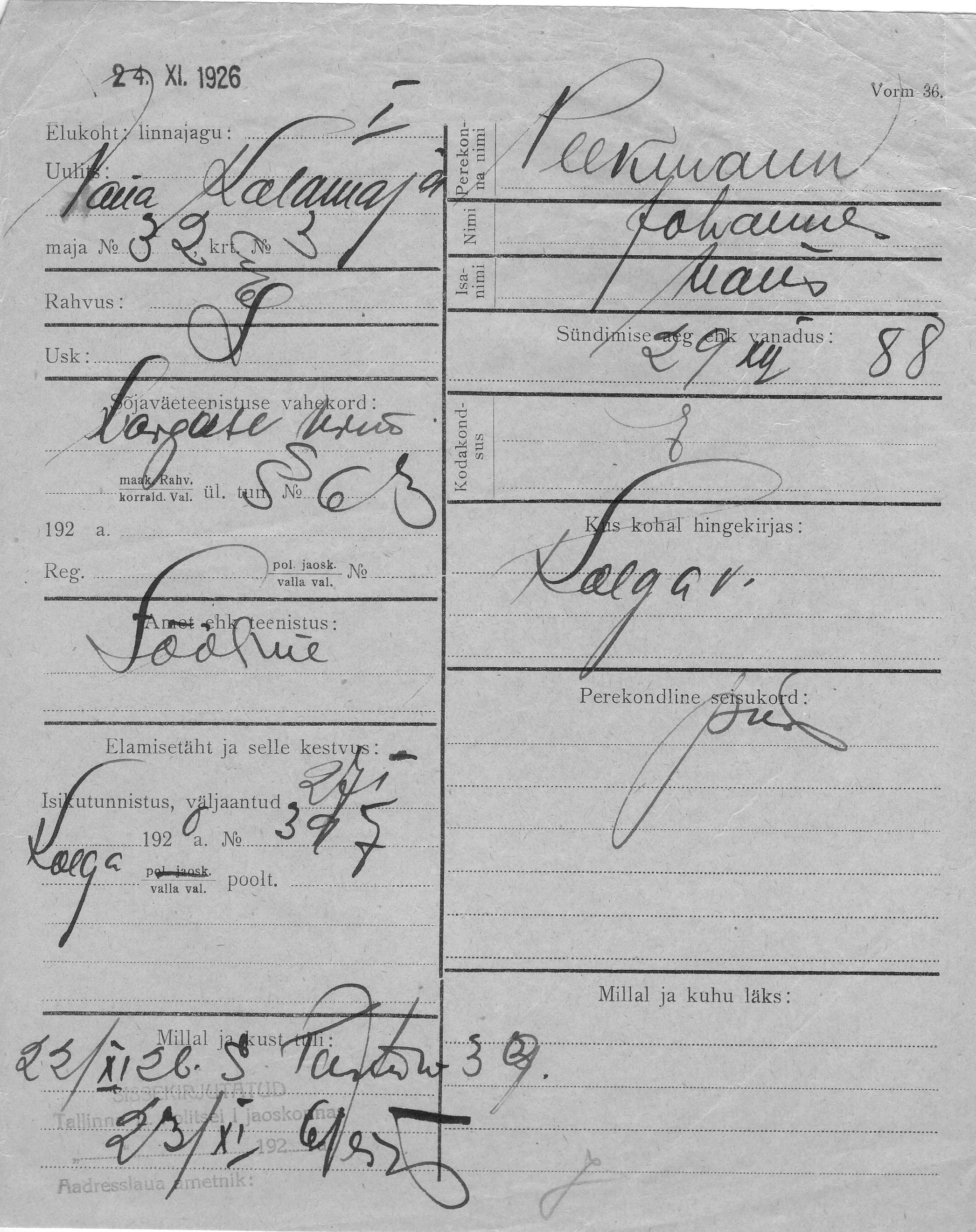 Peekmann, Johannes, Hans