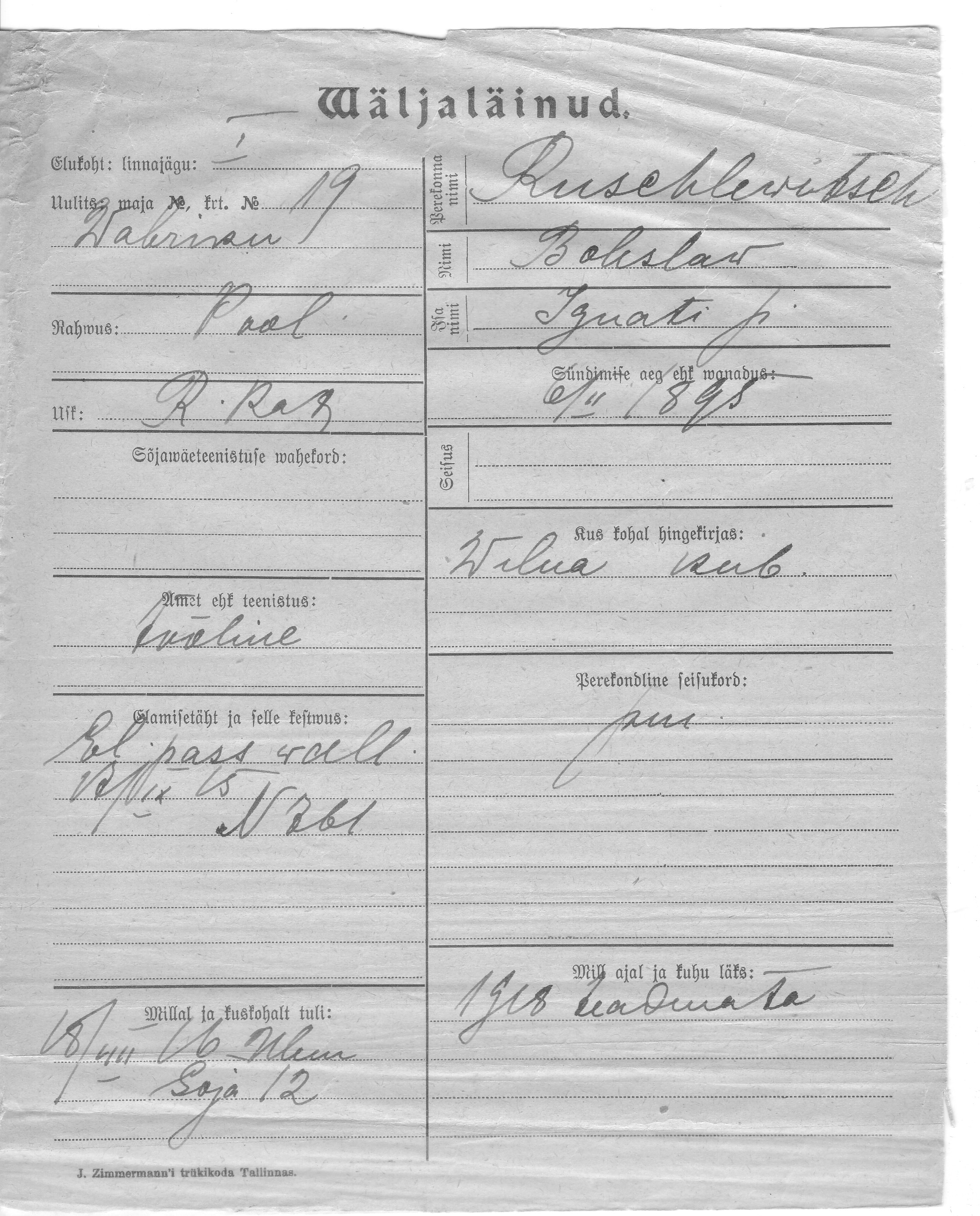 Ruschlewitsch, Boleslaw, Ignat