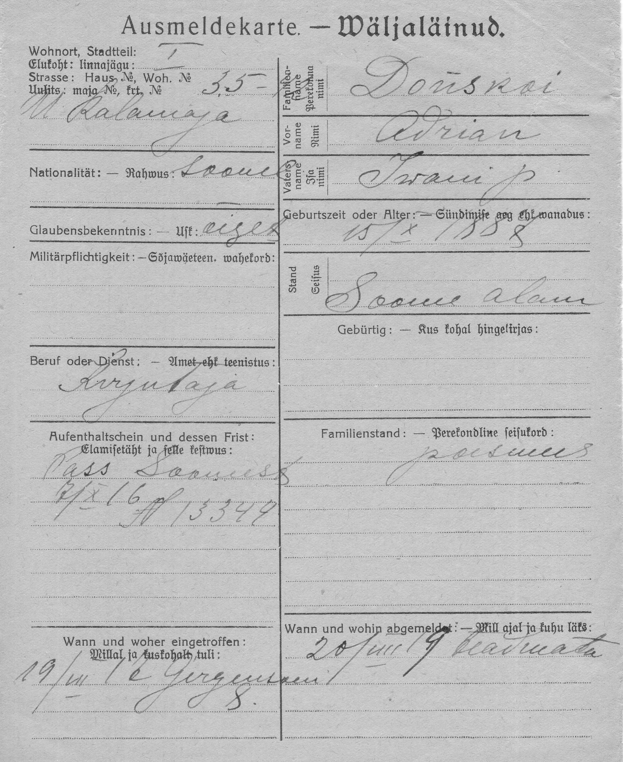 Donskoi, Adrian, Iwan