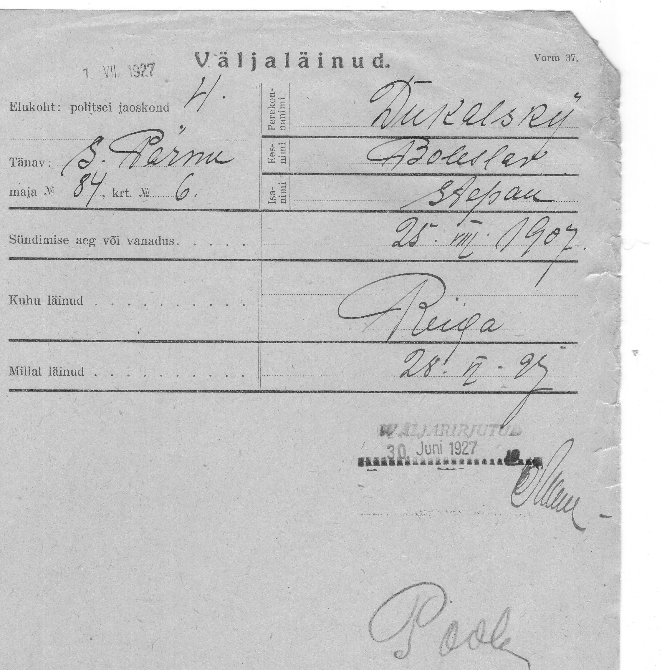 Dukalsky, Boleslav, Stepan