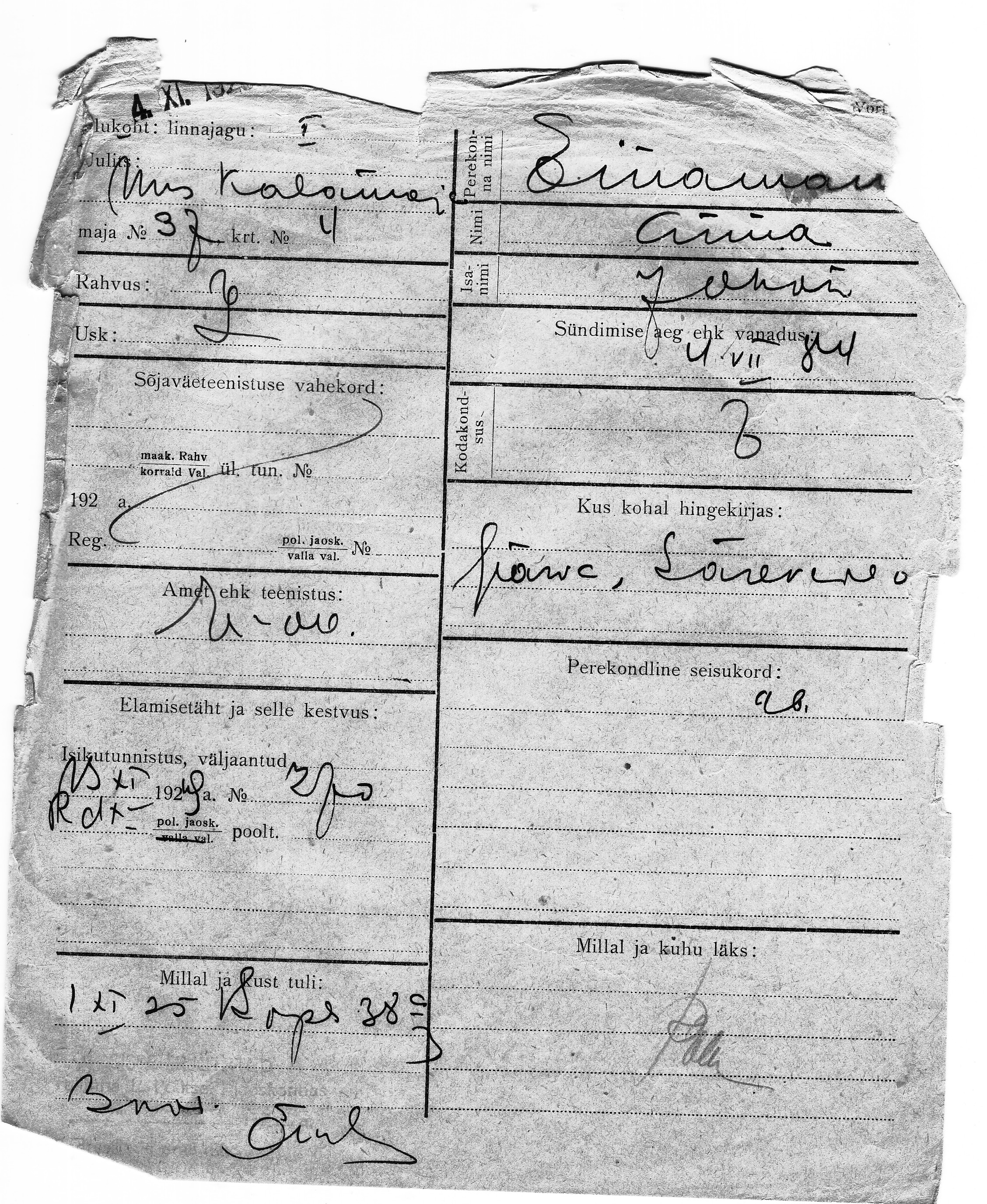 Einamann, Anna, Johan