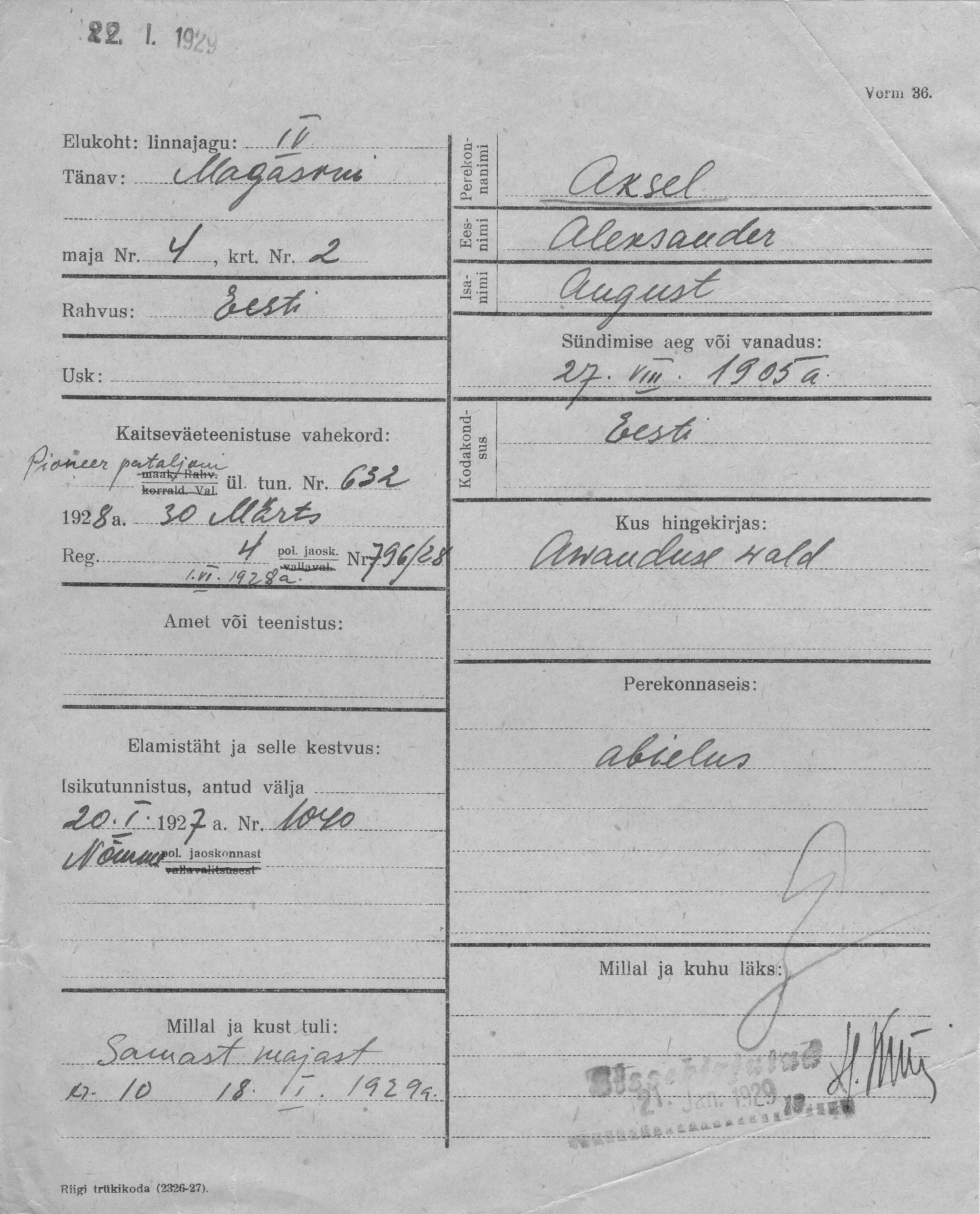 Aksel, Aleksander, August