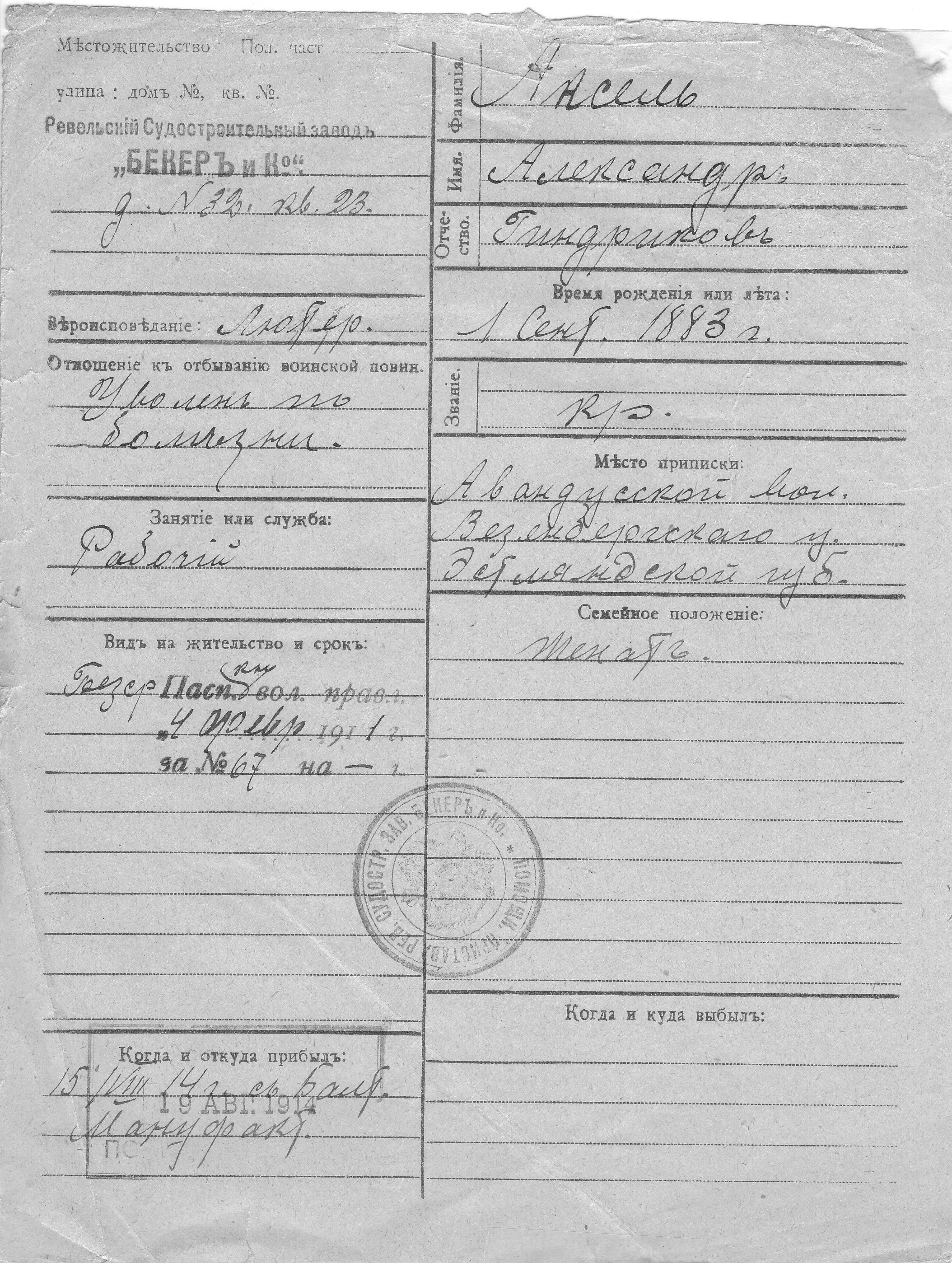 Aksel, Aleksandr, Gindrik