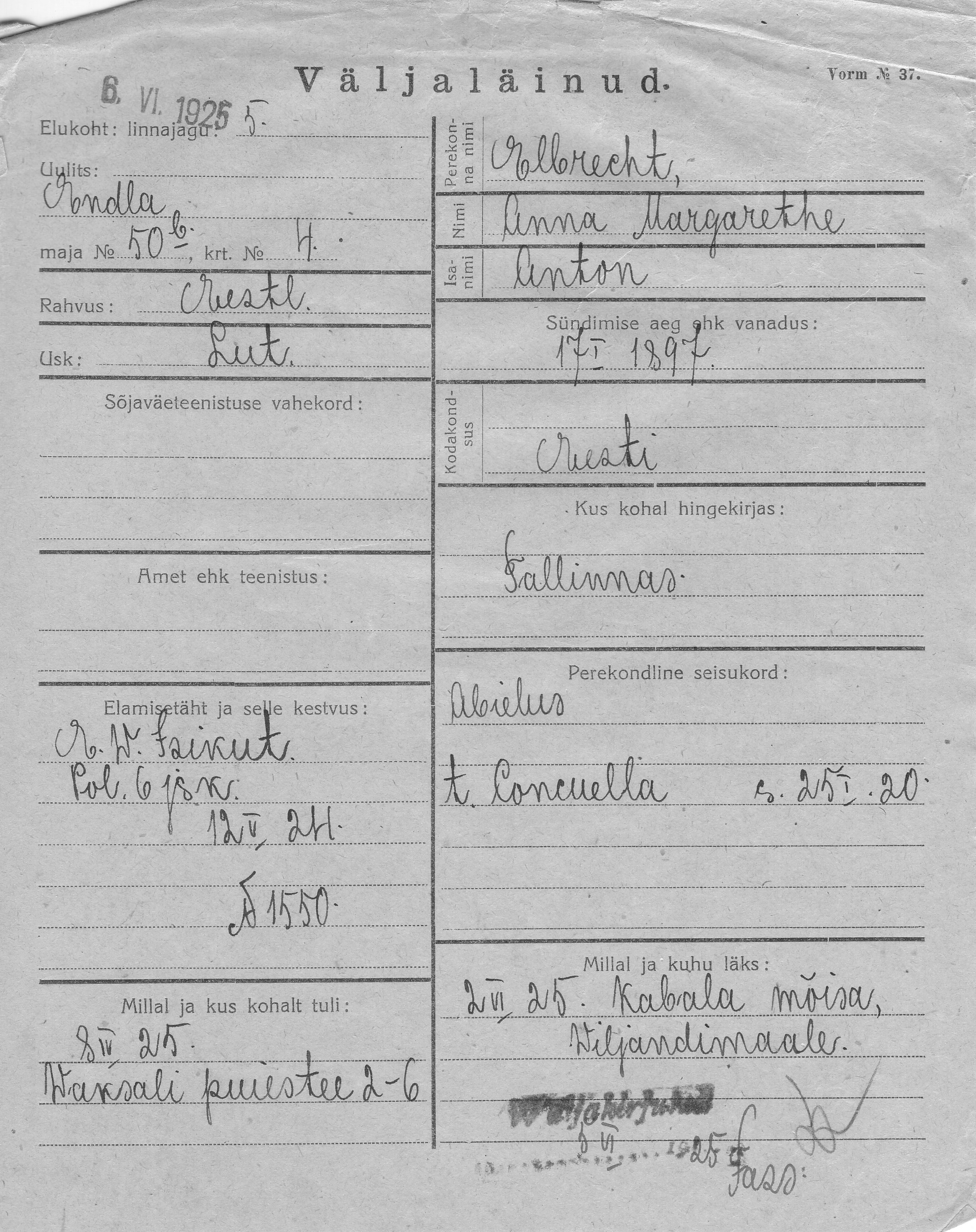 Elbrecht, Anna margarethe, Anton