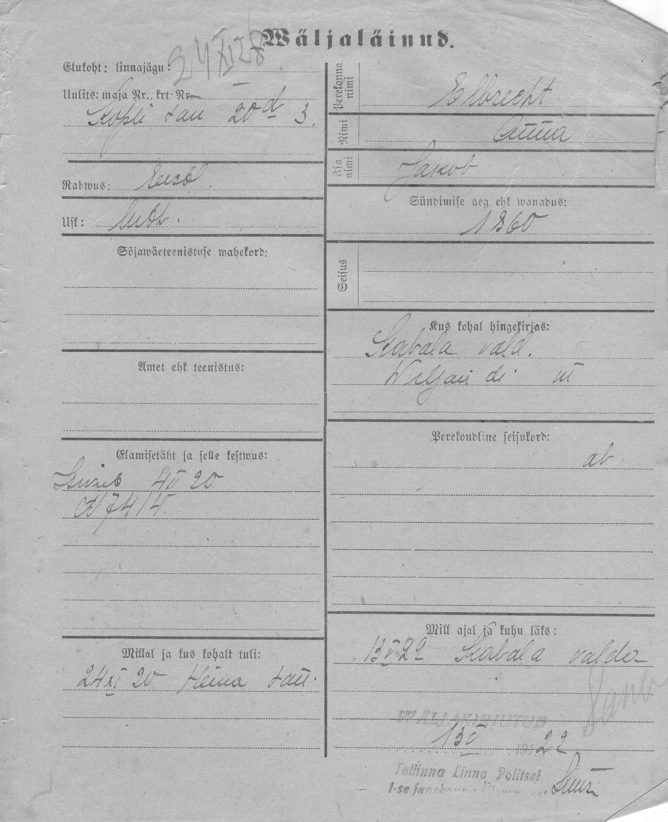 Elbrecht, Anna, Jakob