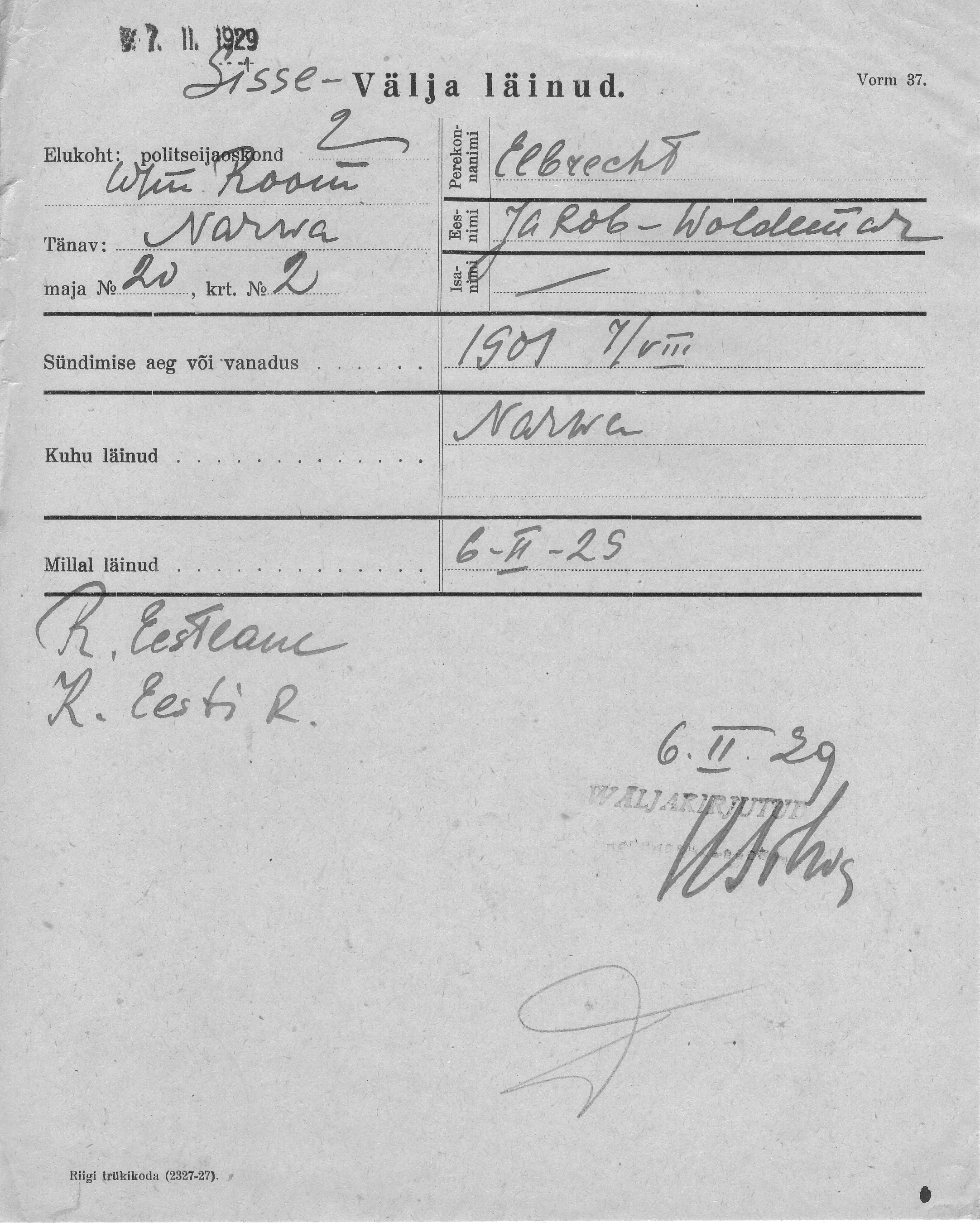 Elbrecht, Jakob-Woldemar