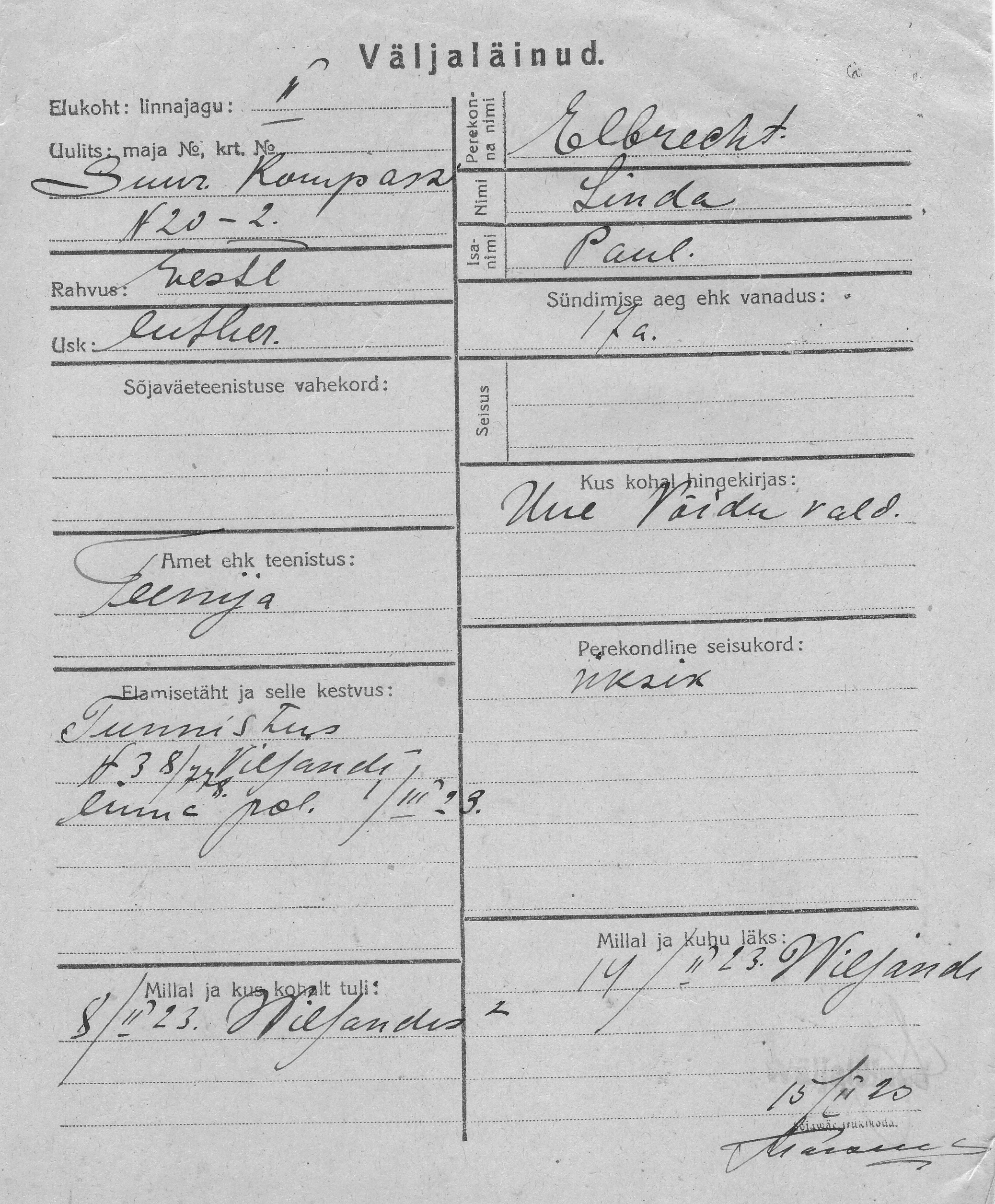 Elbrecht, Linda, Paul