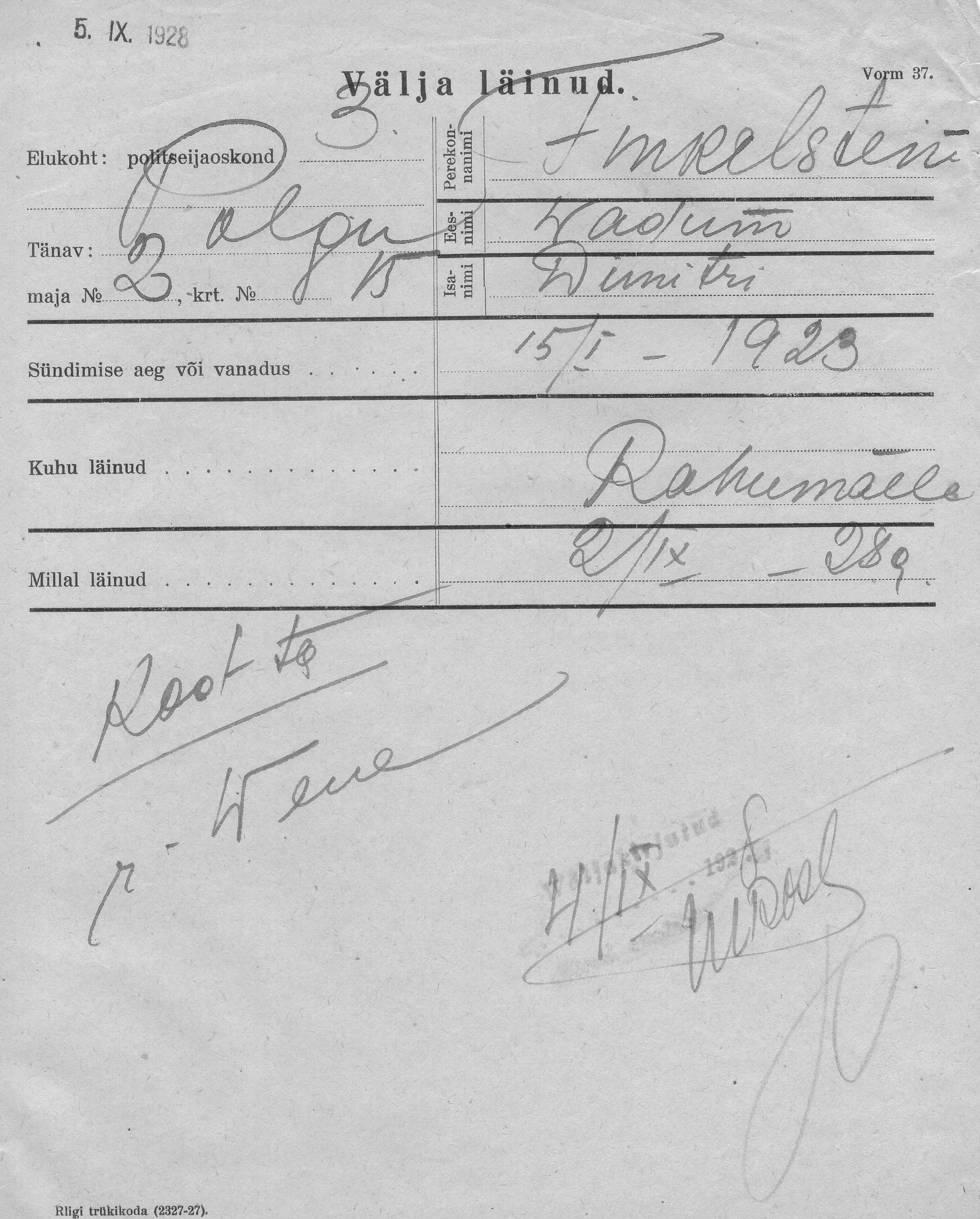 Finkelstein, Wadum, Dimitri