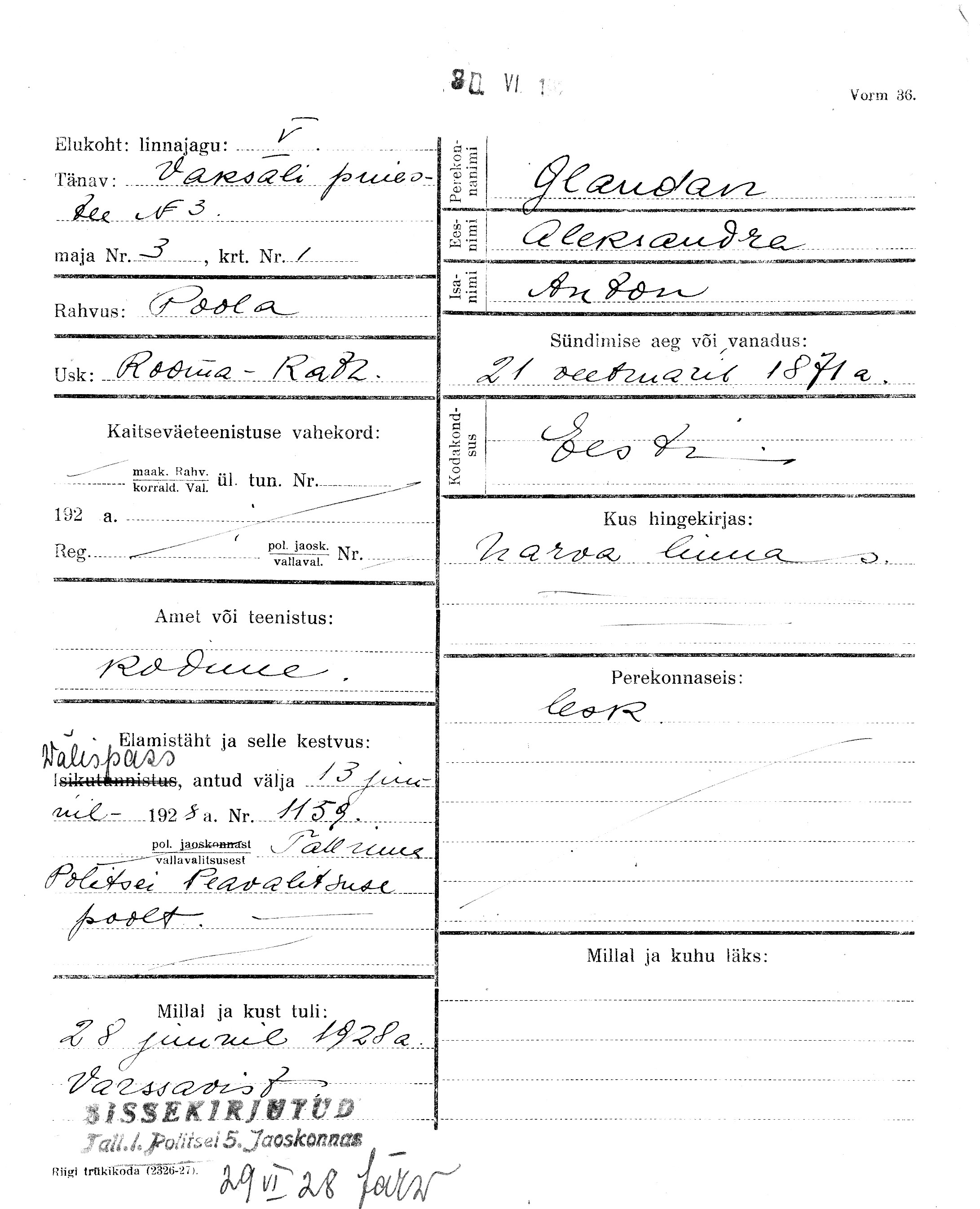 Glaudan, Aleksandra, Anton