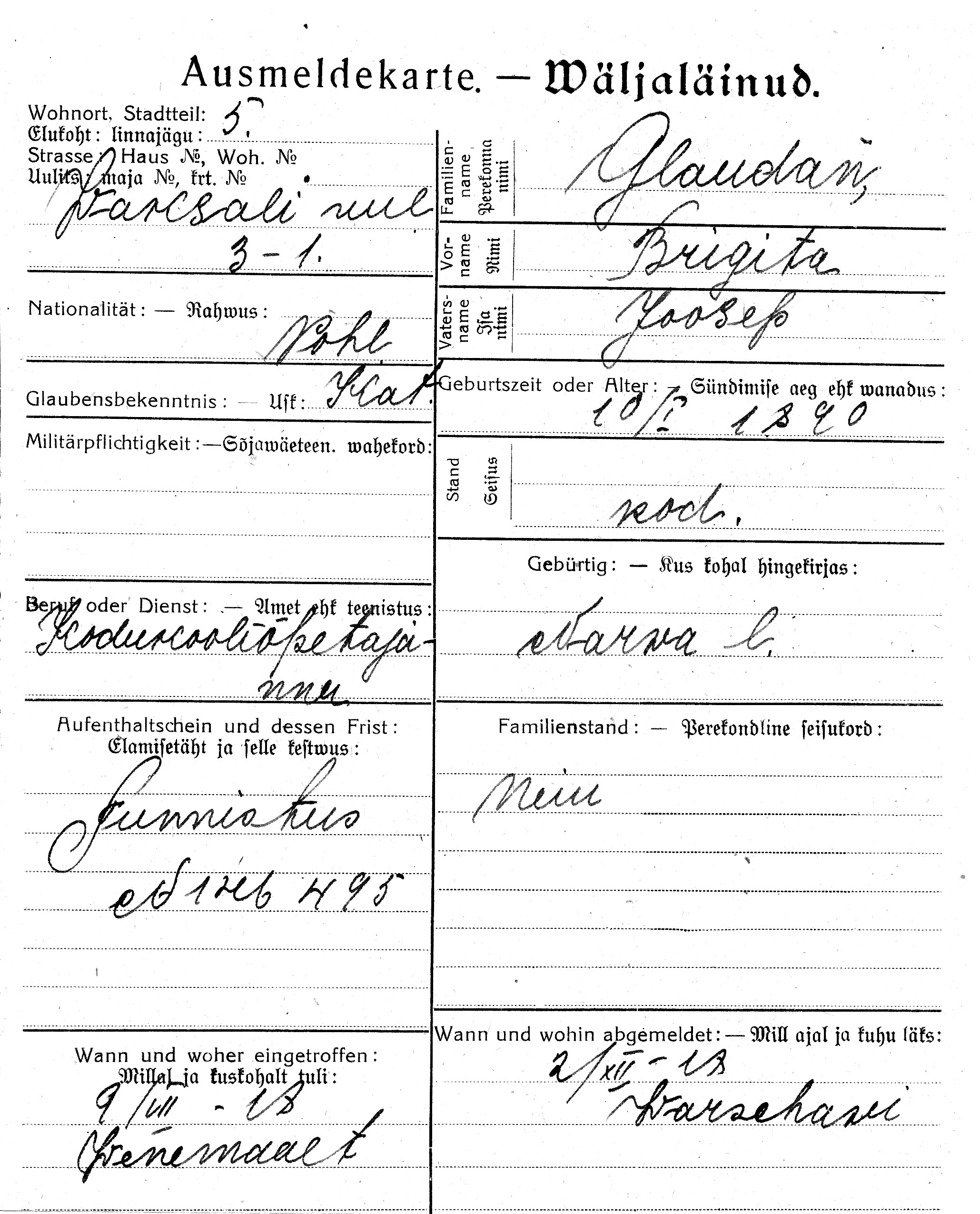 Glaudan, Brigita, Joosep