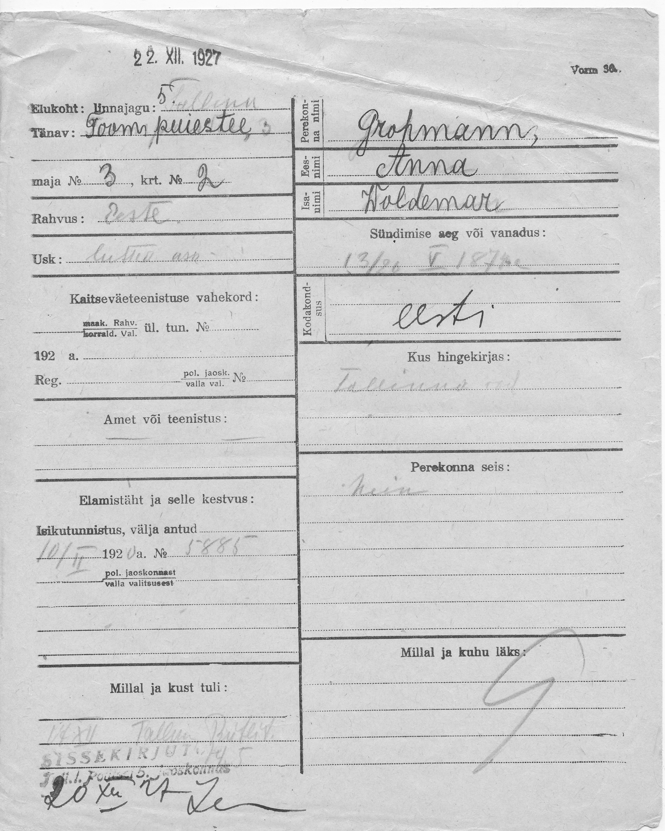 Grohmann, Anna, Woldemar