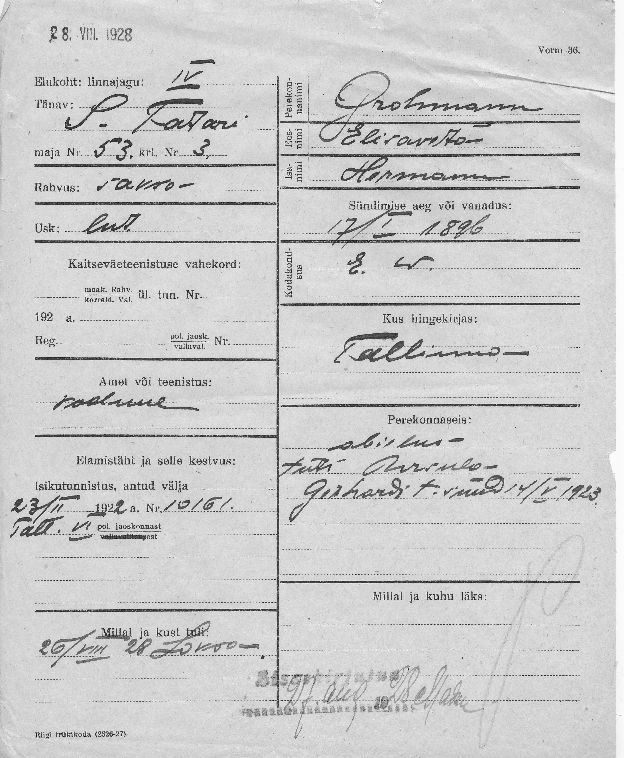 Grohmann, Elisaveta, Hermann