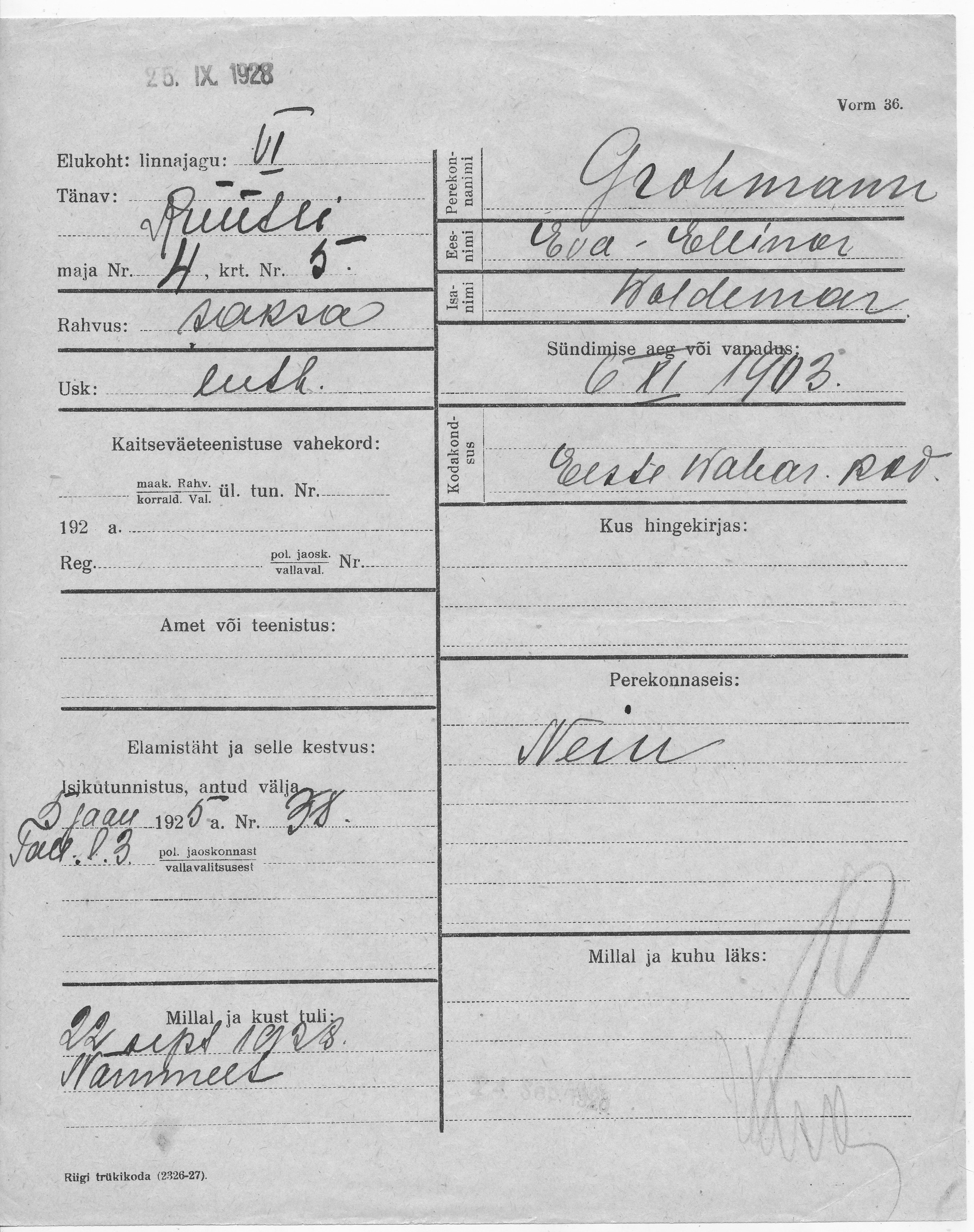 Grohmann, Eva-Ellinor, Woldemar