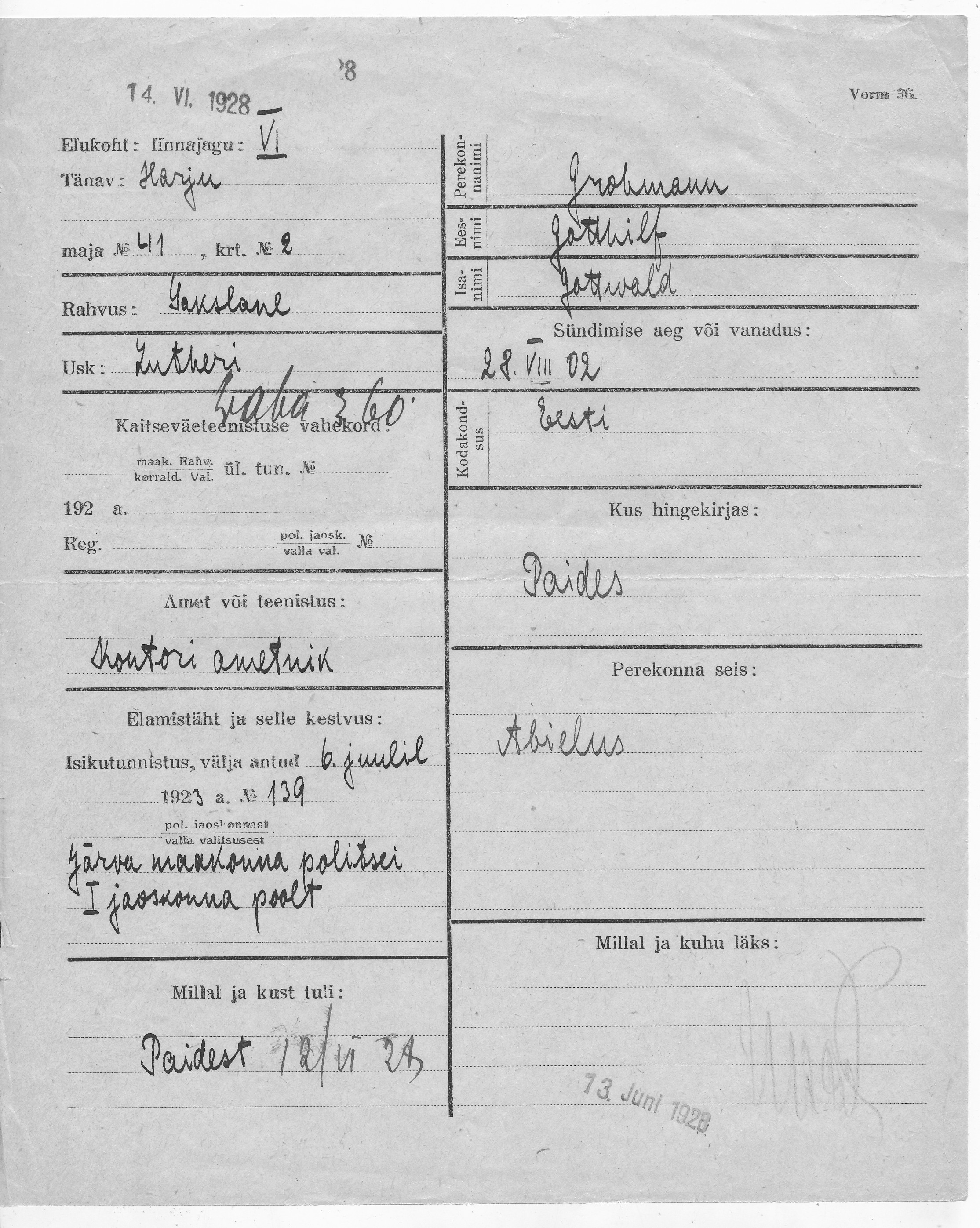 Grohmann, Gotthilf, Gottwald