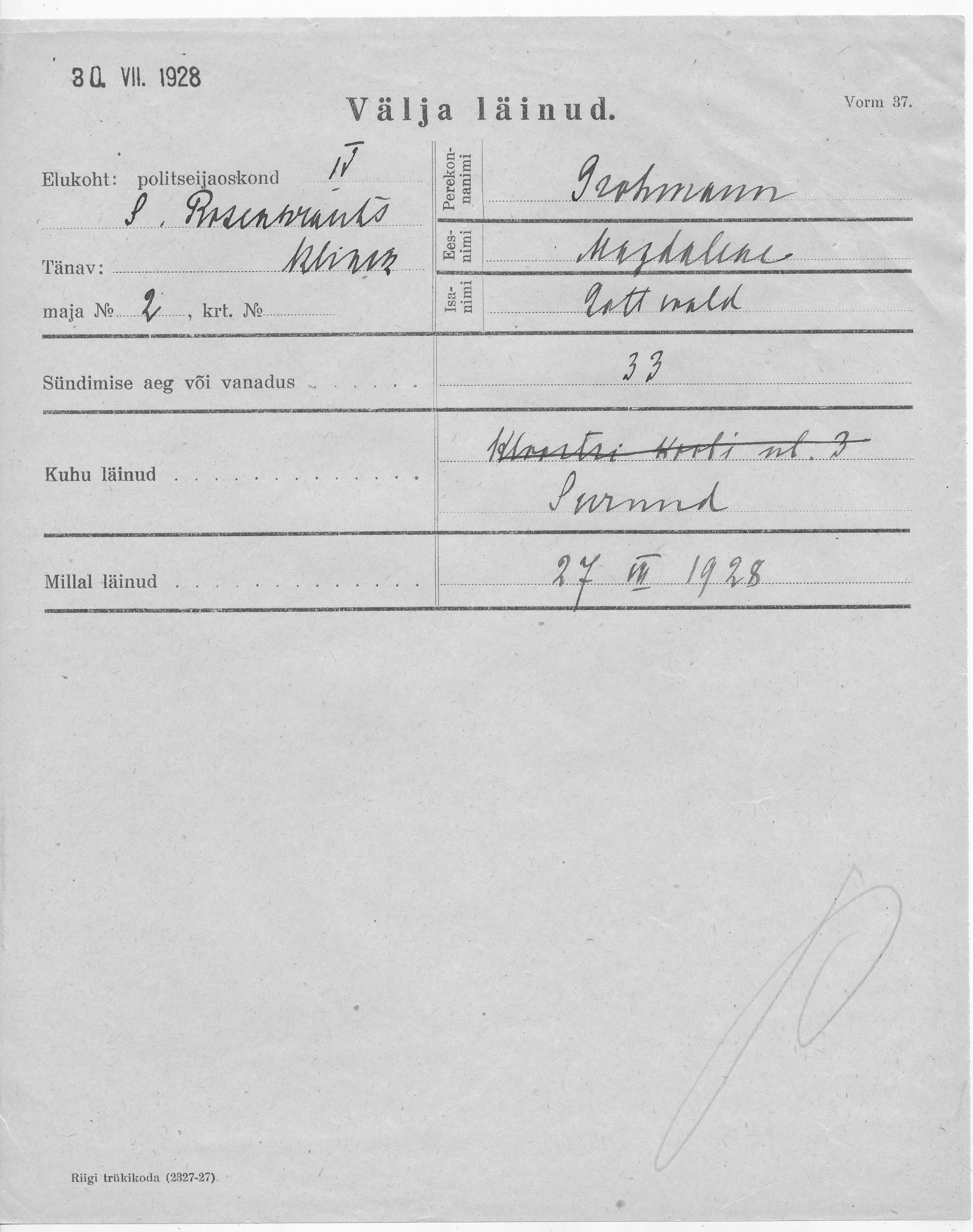 Grohmann, Magdalene, Gottwald