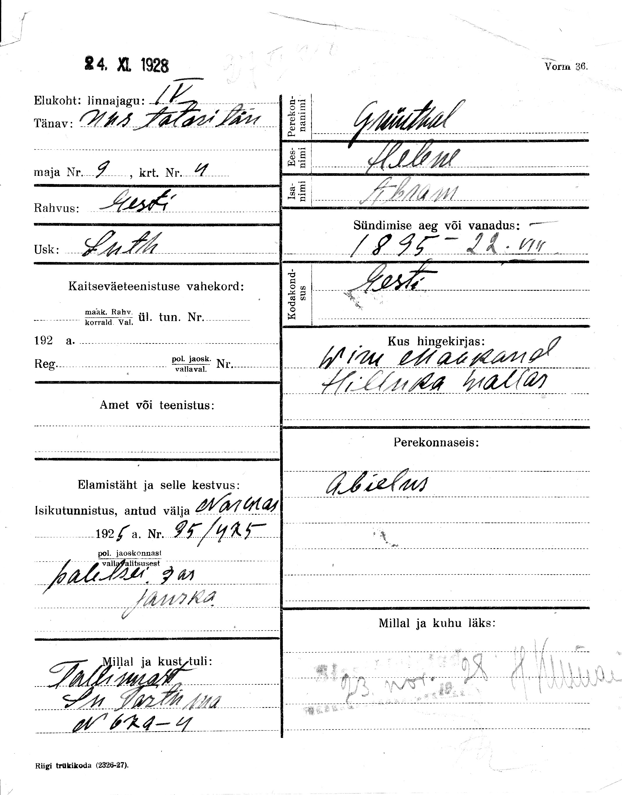 Grünthal, Helene, Abram