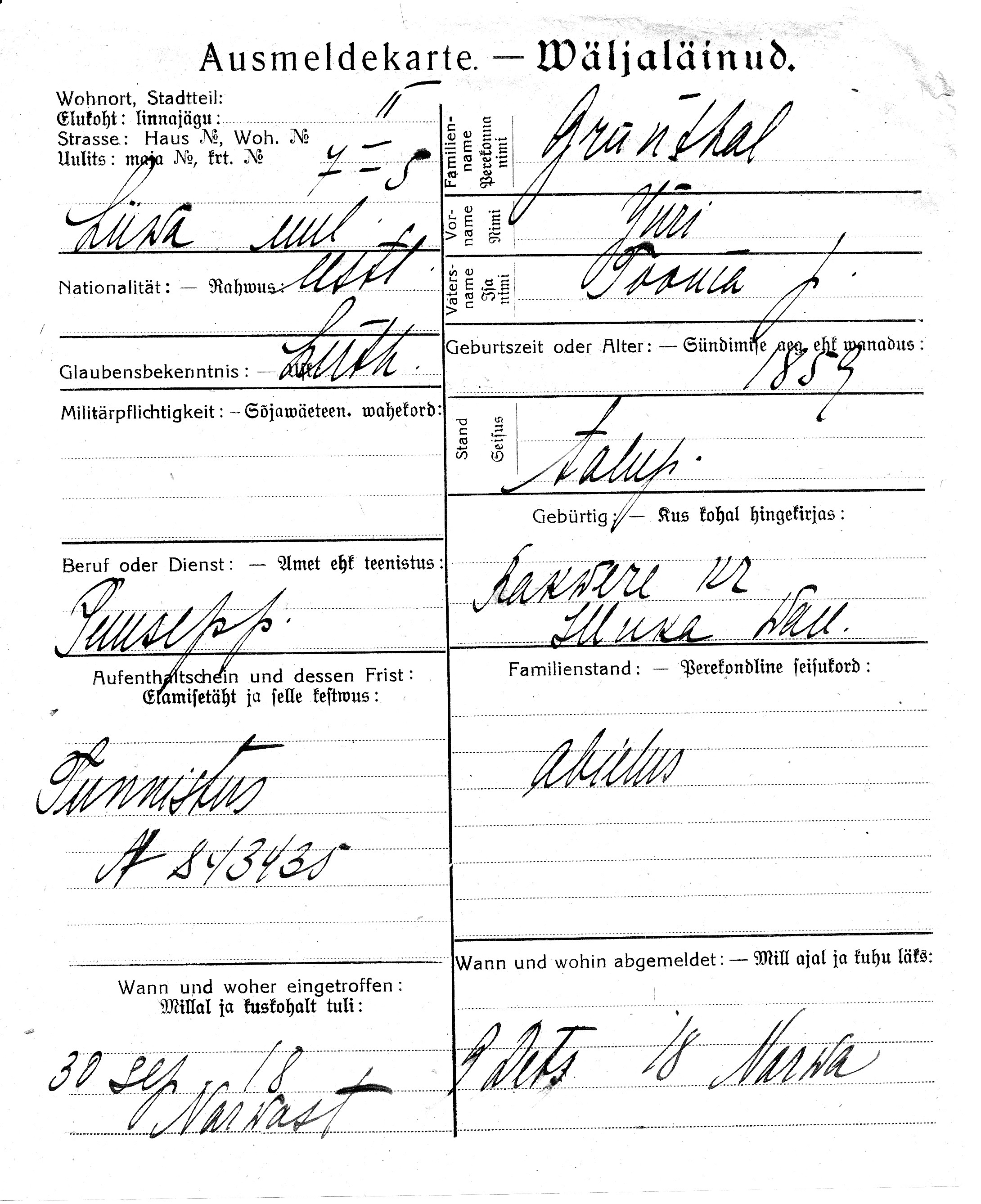 Grünthal, Jüri, Toomas