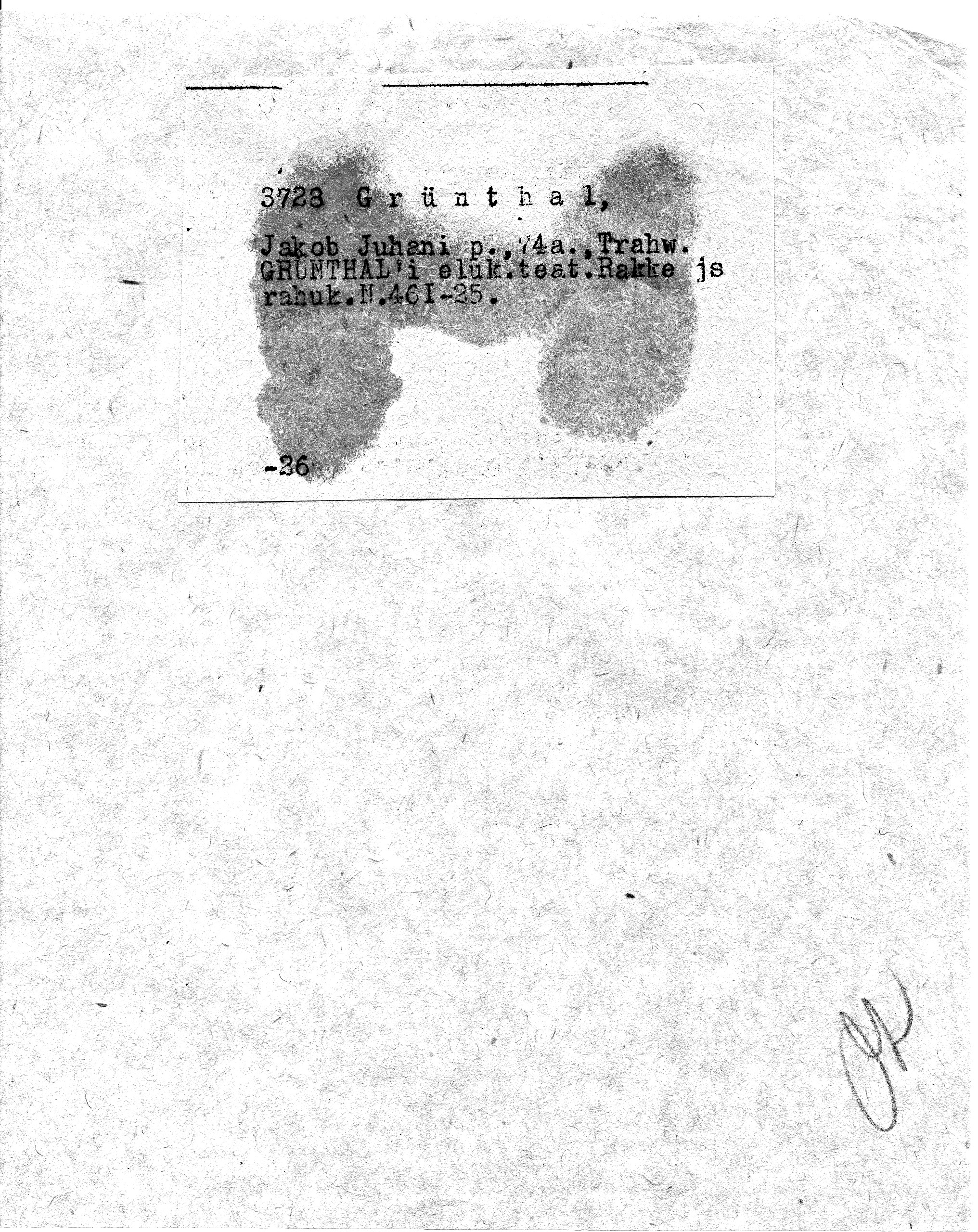 Grünthal, Jakob, Juhan