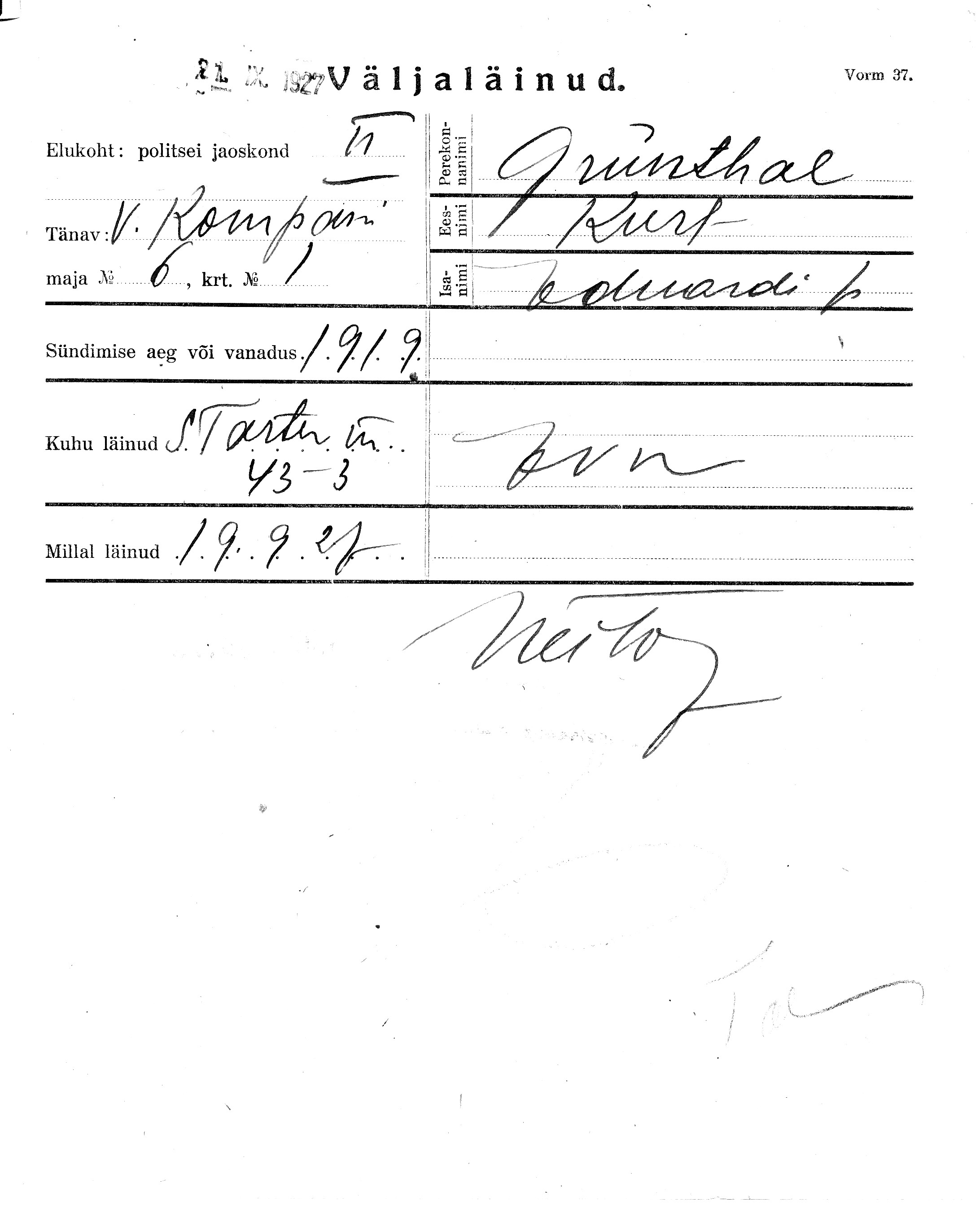 Grünthal, Kurt, Eduard