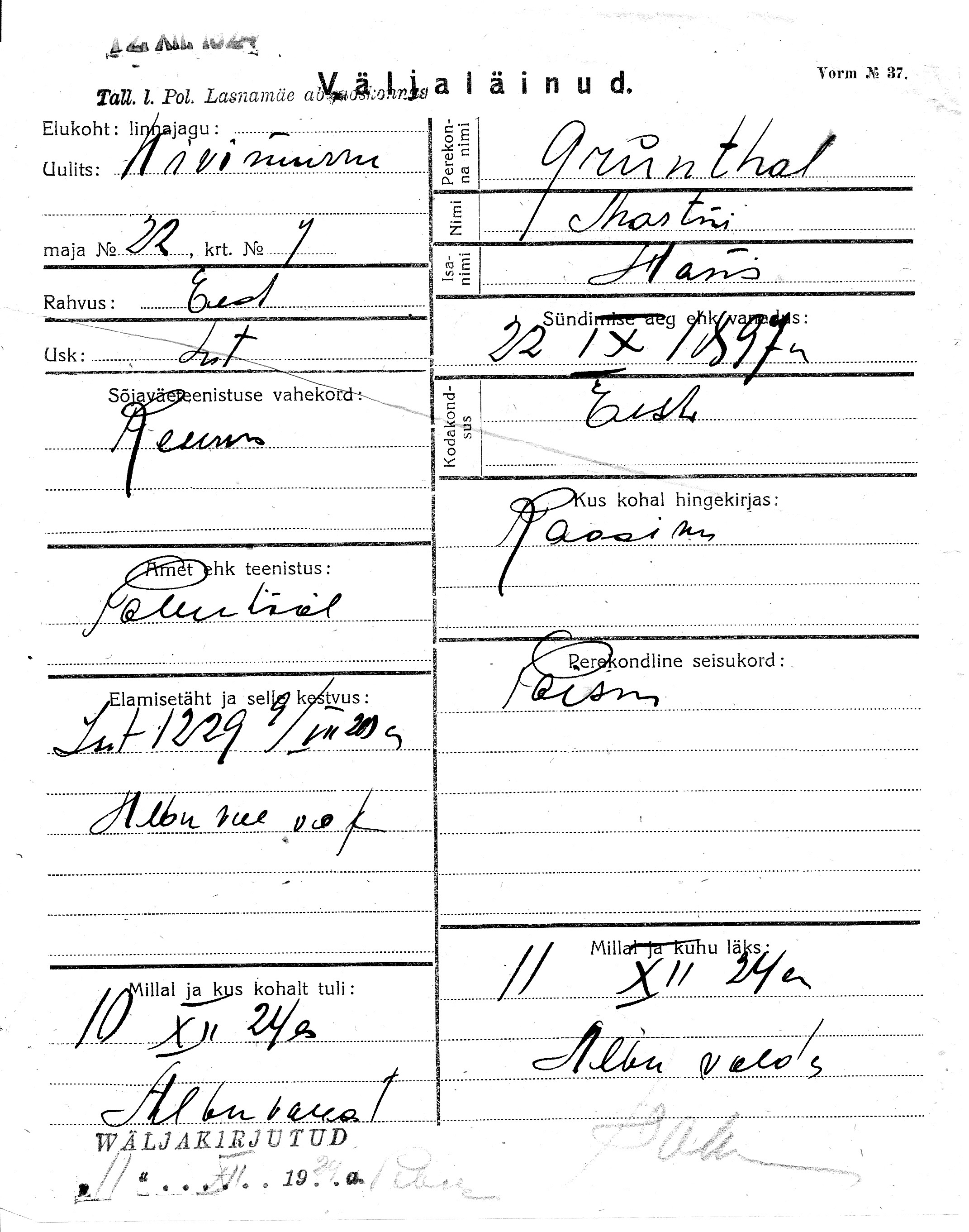 Grünthal, Martin, Hans