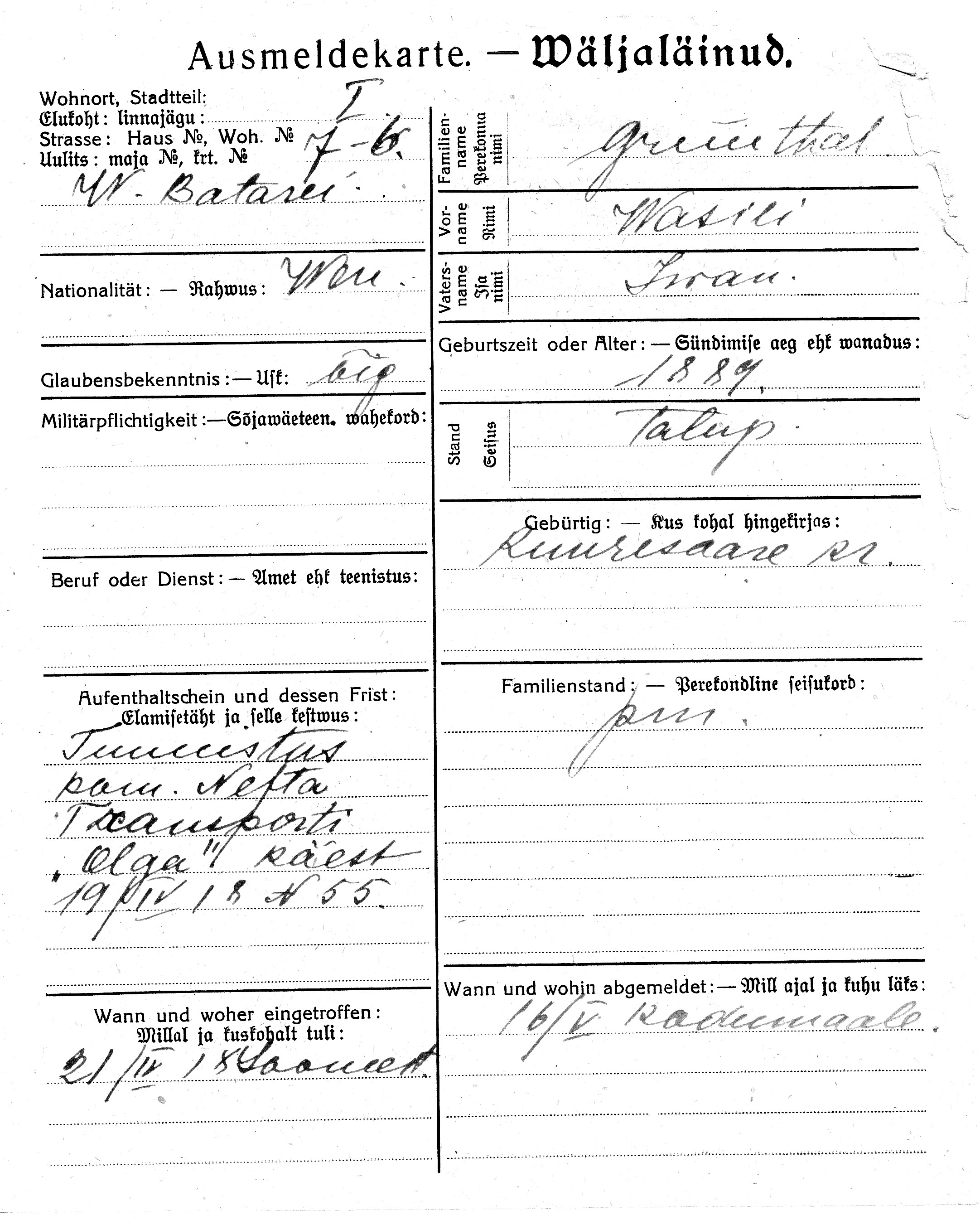 Grünthal, Wasili, Iwan