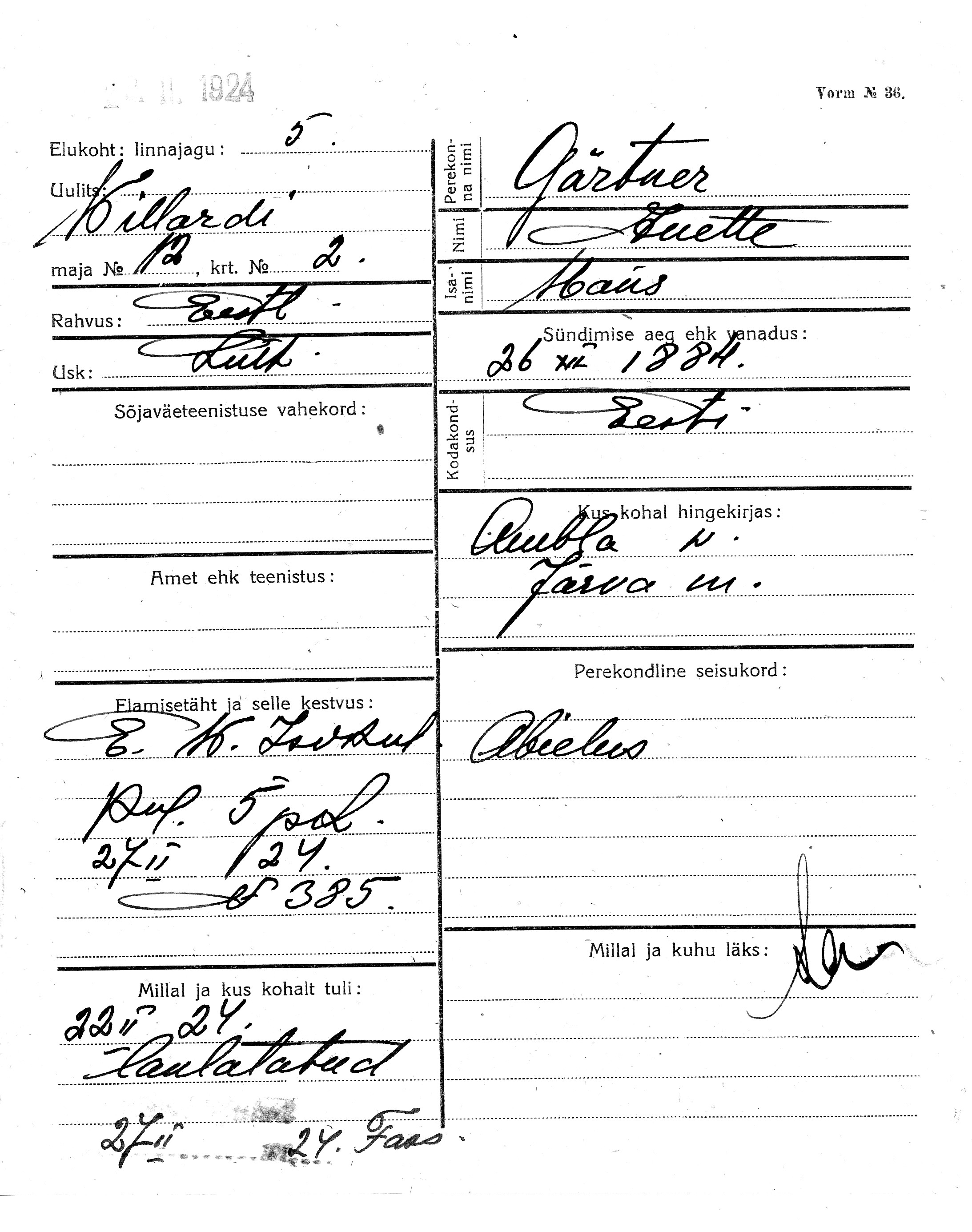 Gärtner, Anette, Hans