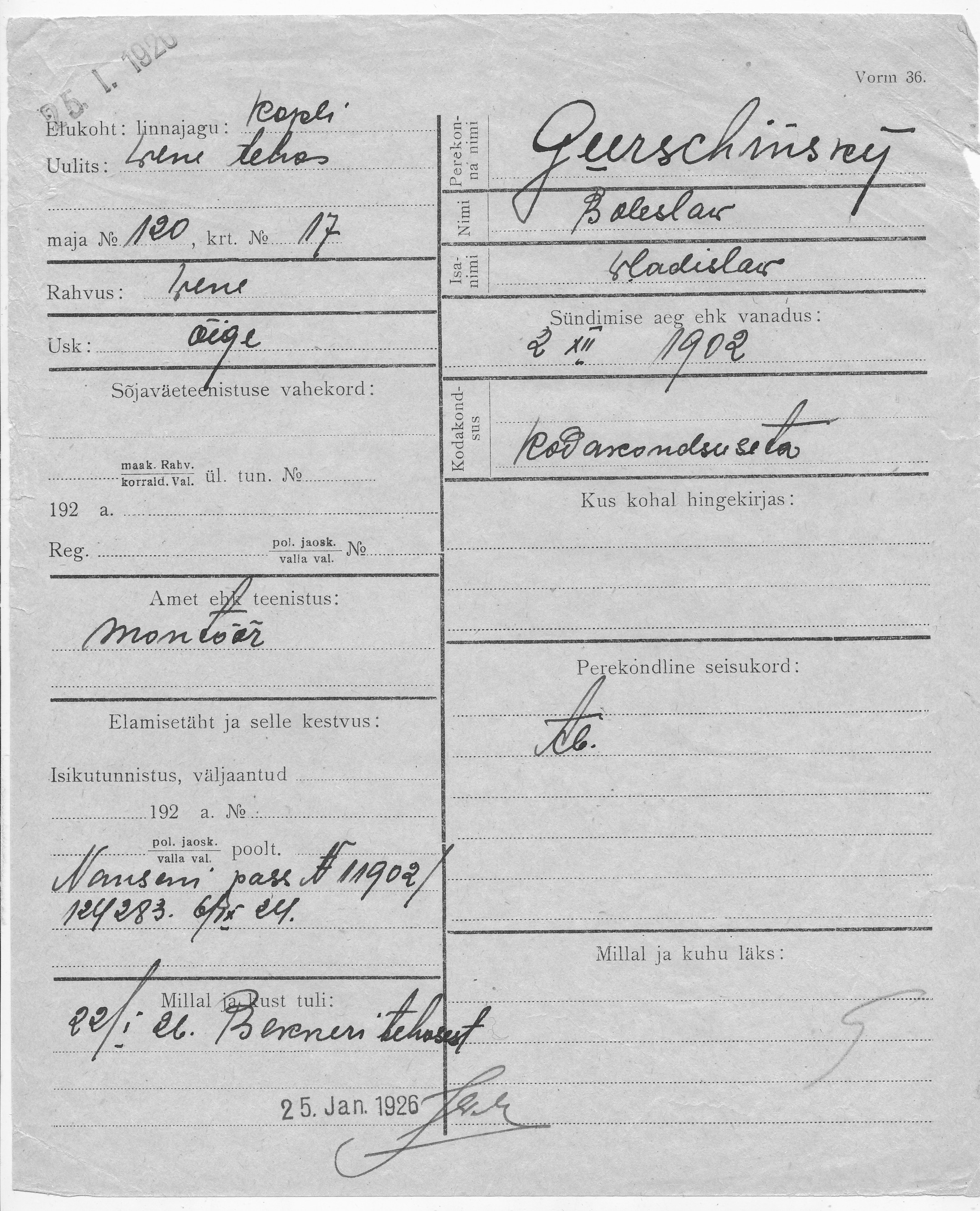 Gurschinsky, Boleslaw, Wladislaw