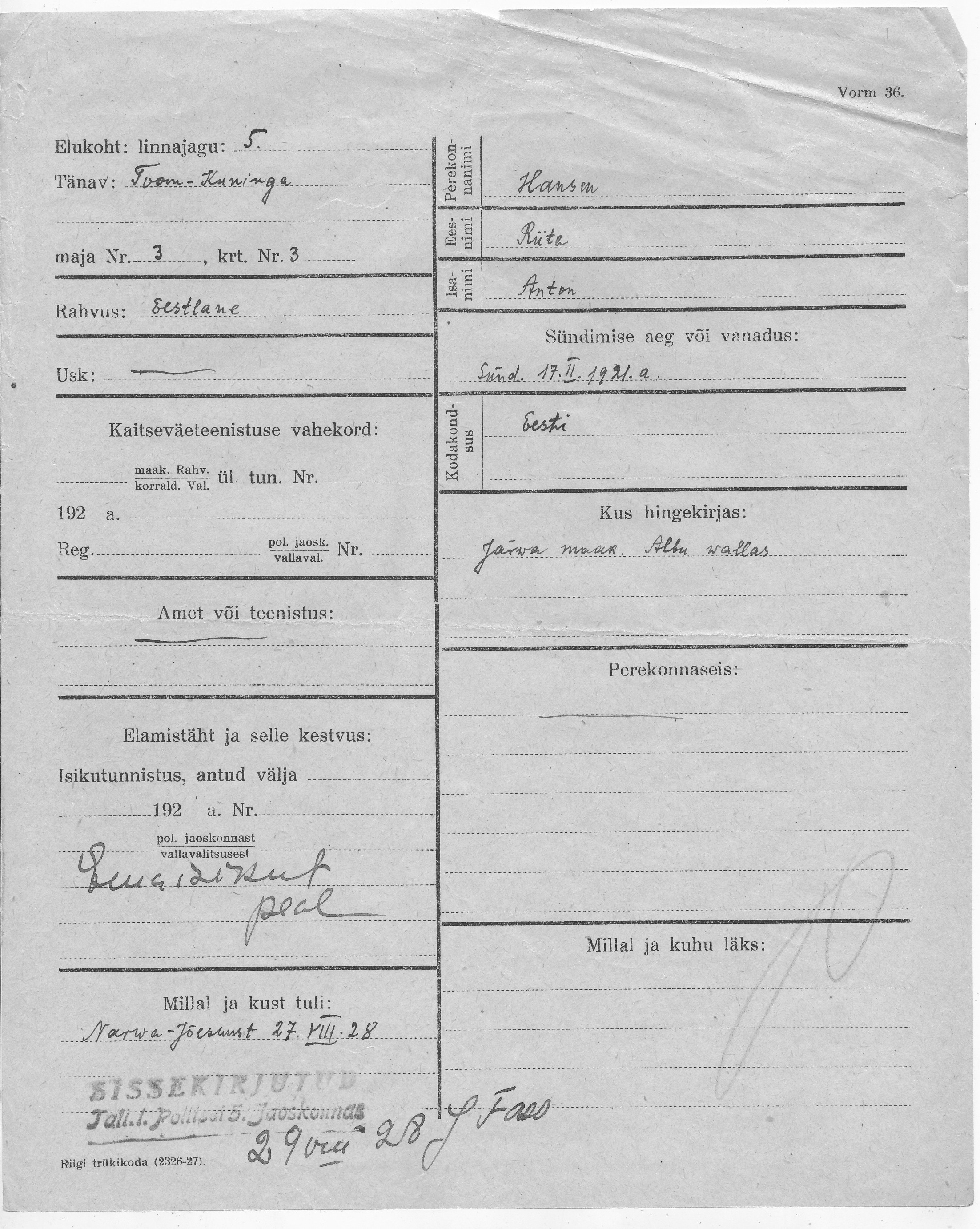 Hansen, Riita, Anton