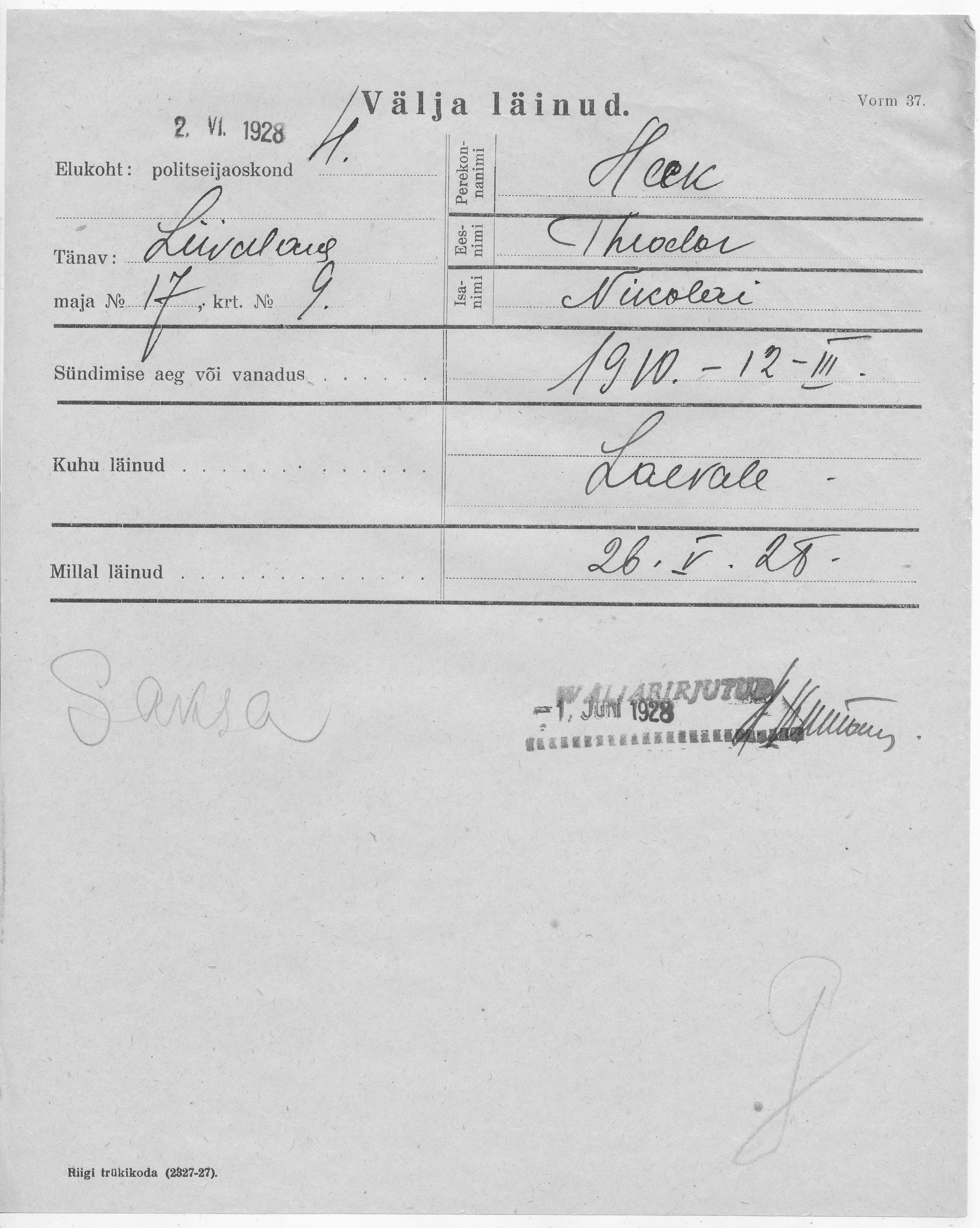 Heck, Theodor, Nikolai