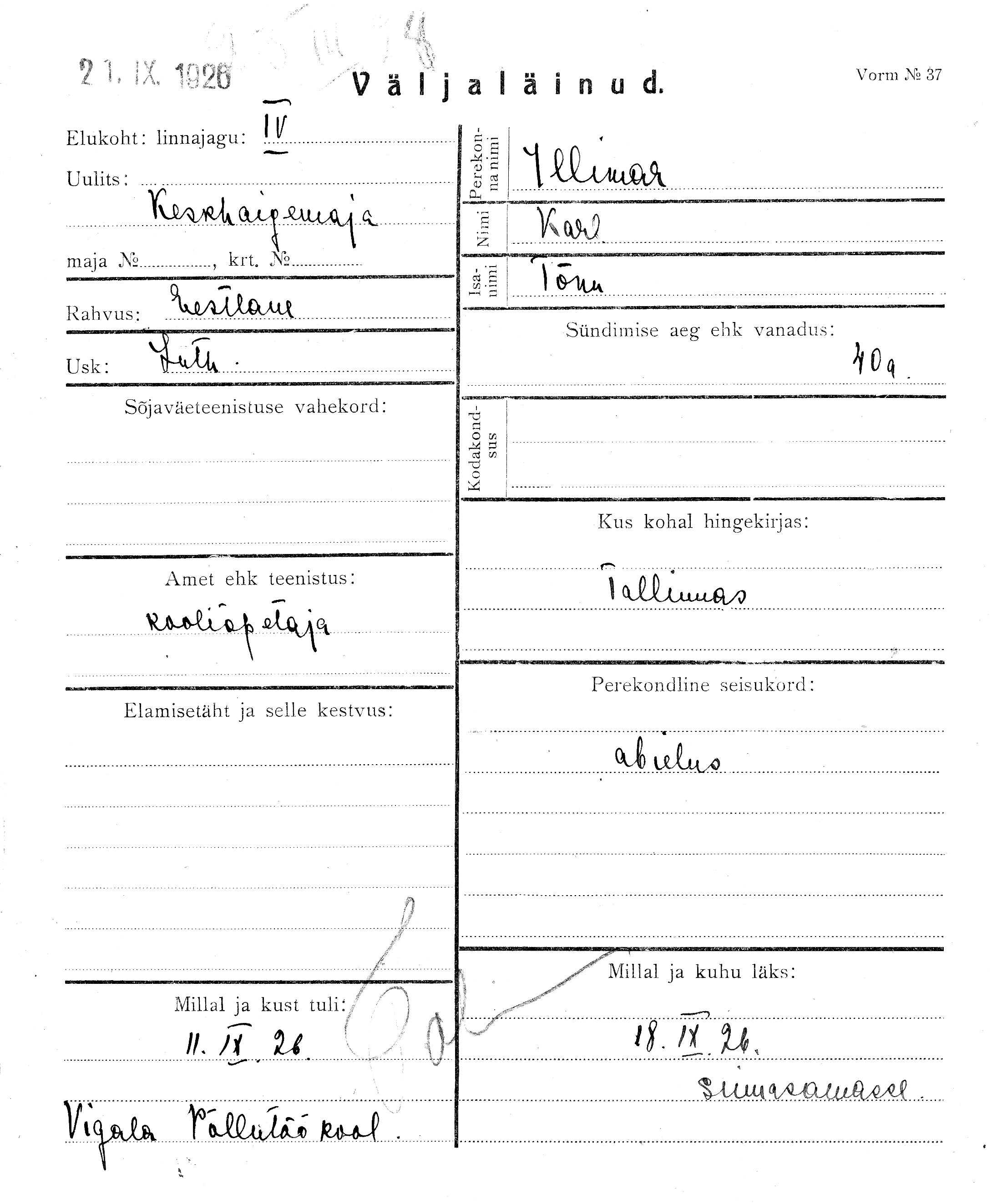 Illimar, Karl, Tõnu