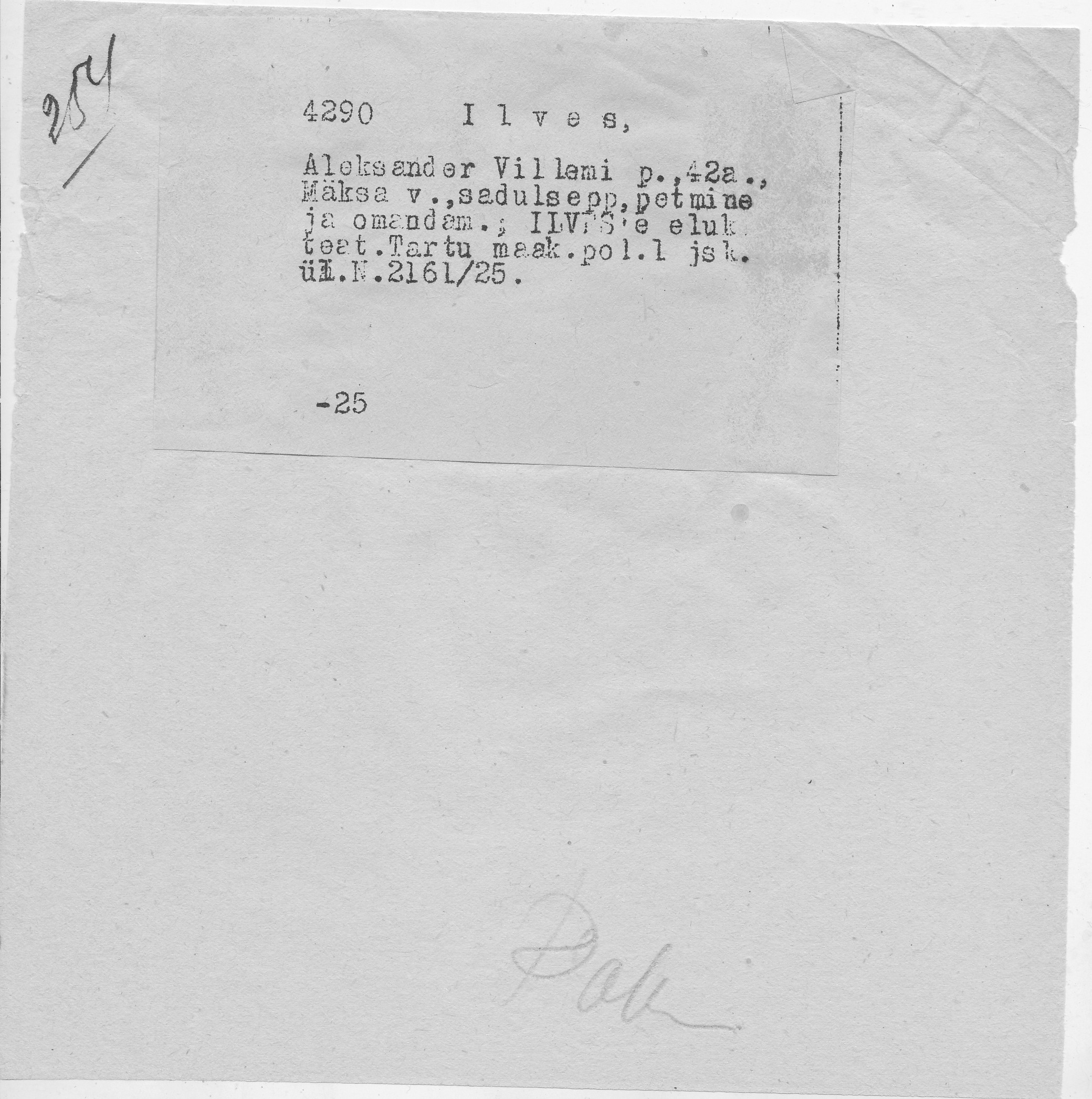 Ilves, Aleksander, Villem