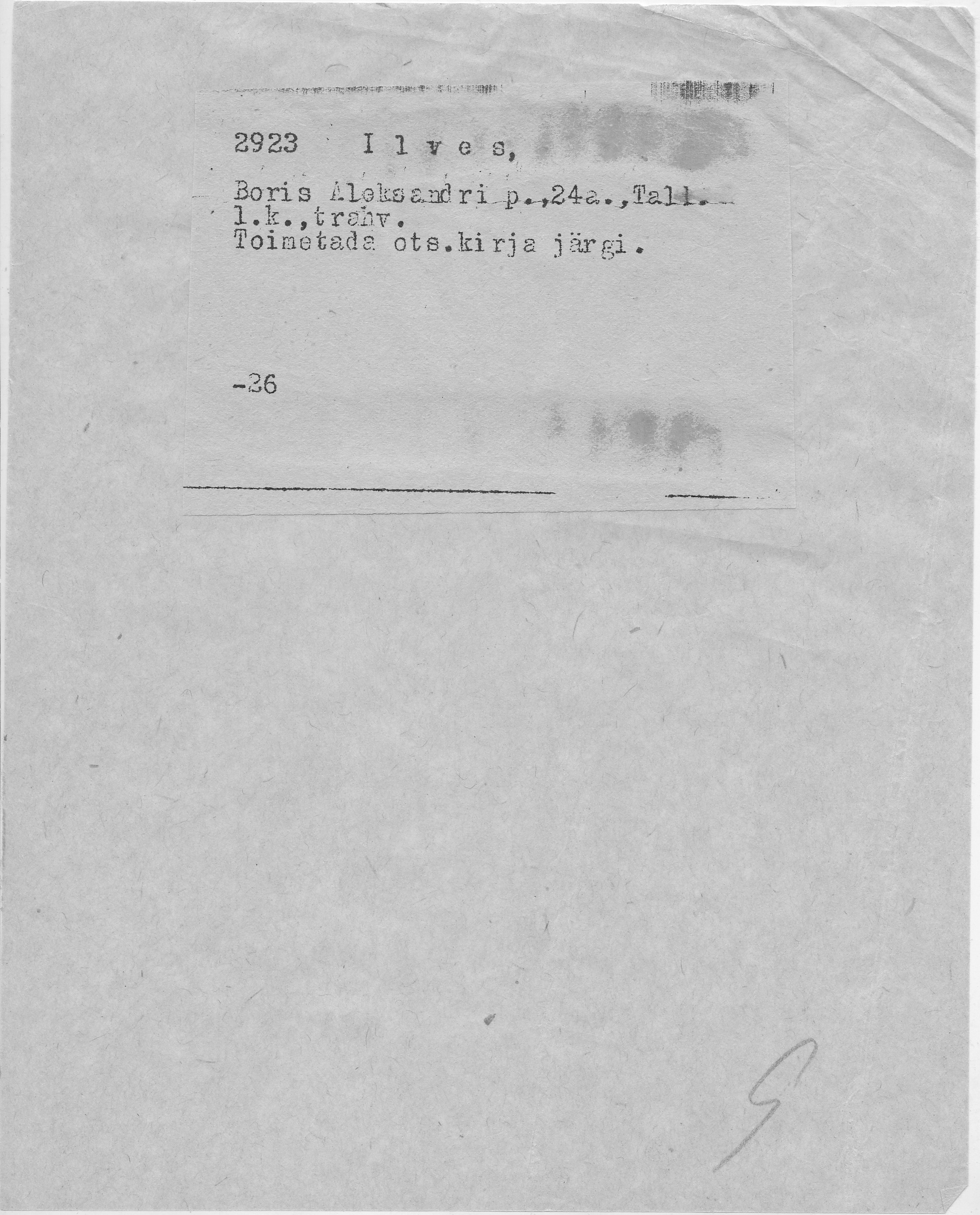 Ilves, Boris, Aleksander