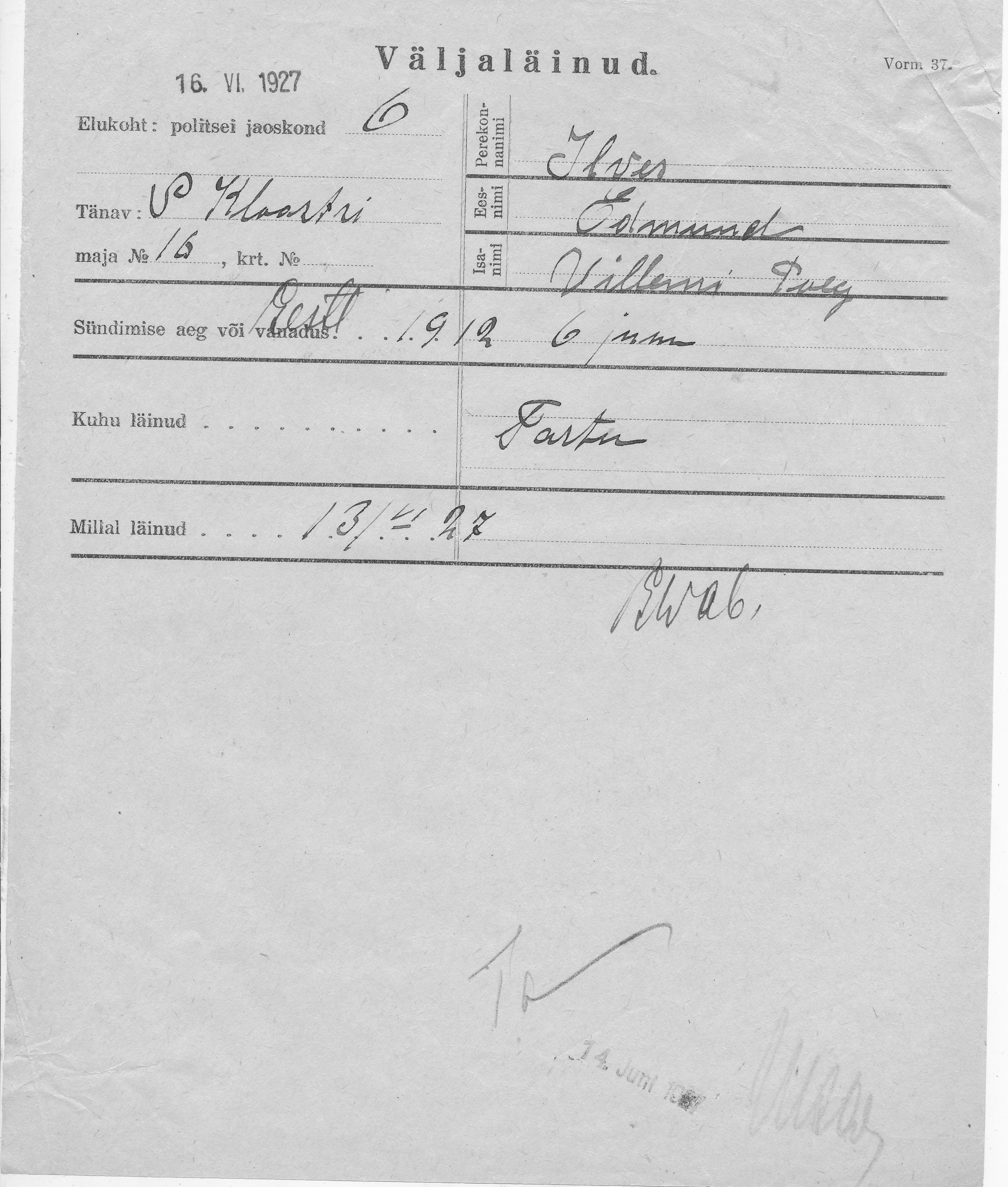 Ilves, Edmund, Willem