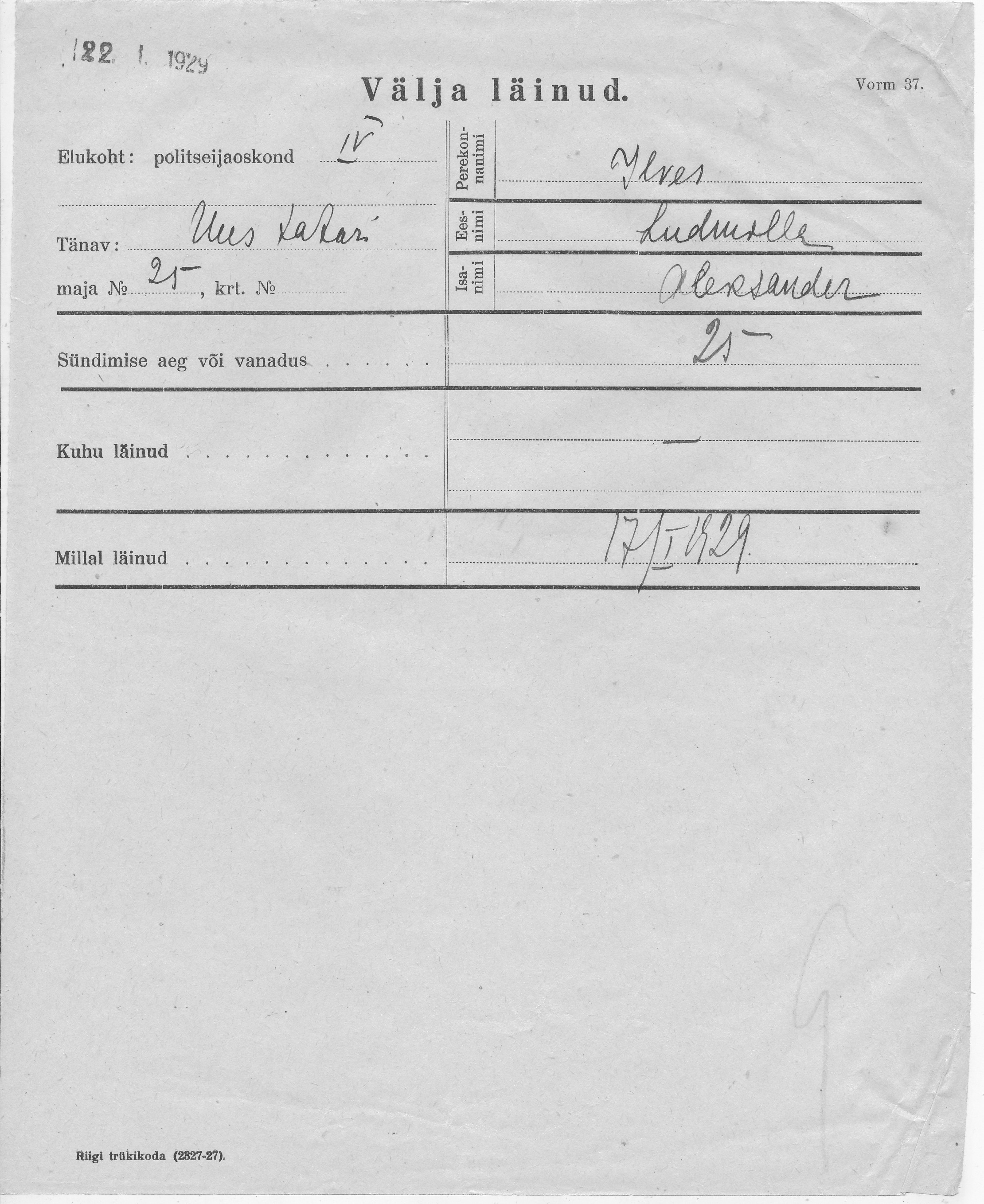 Ilves, Ludmilla, Aleksander