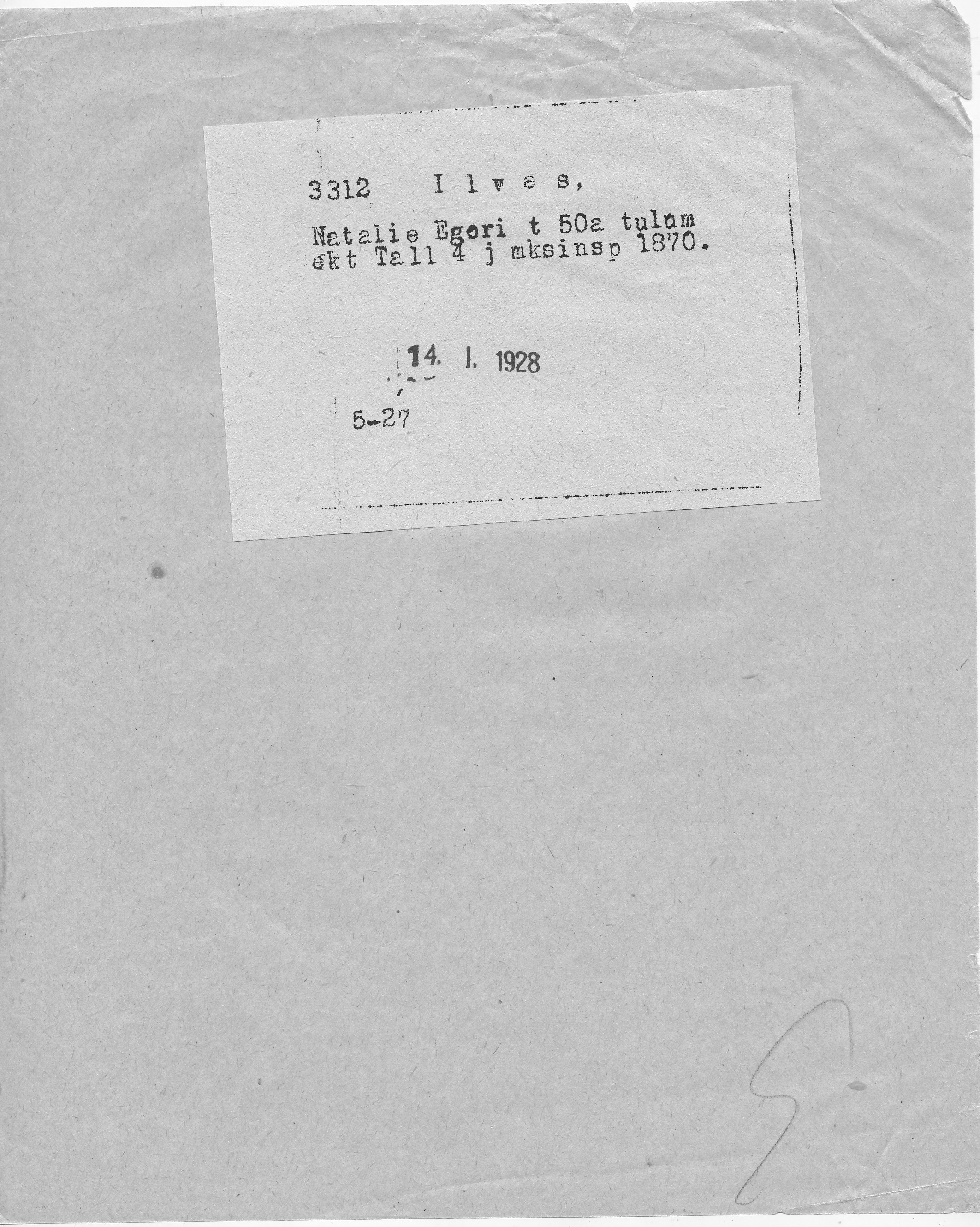 Ilves, Natalie, Egor