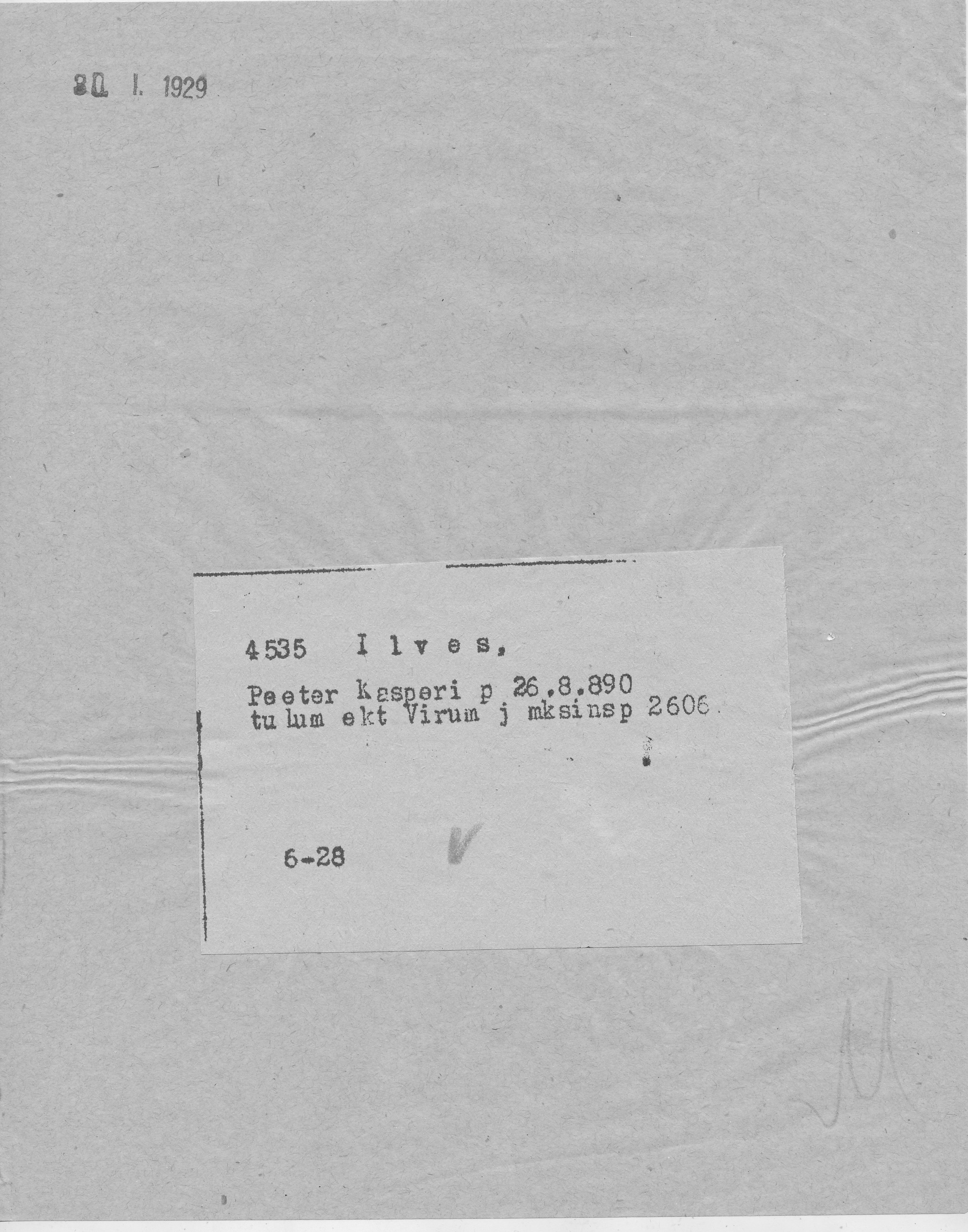 Ilves, Peeter, Kasper