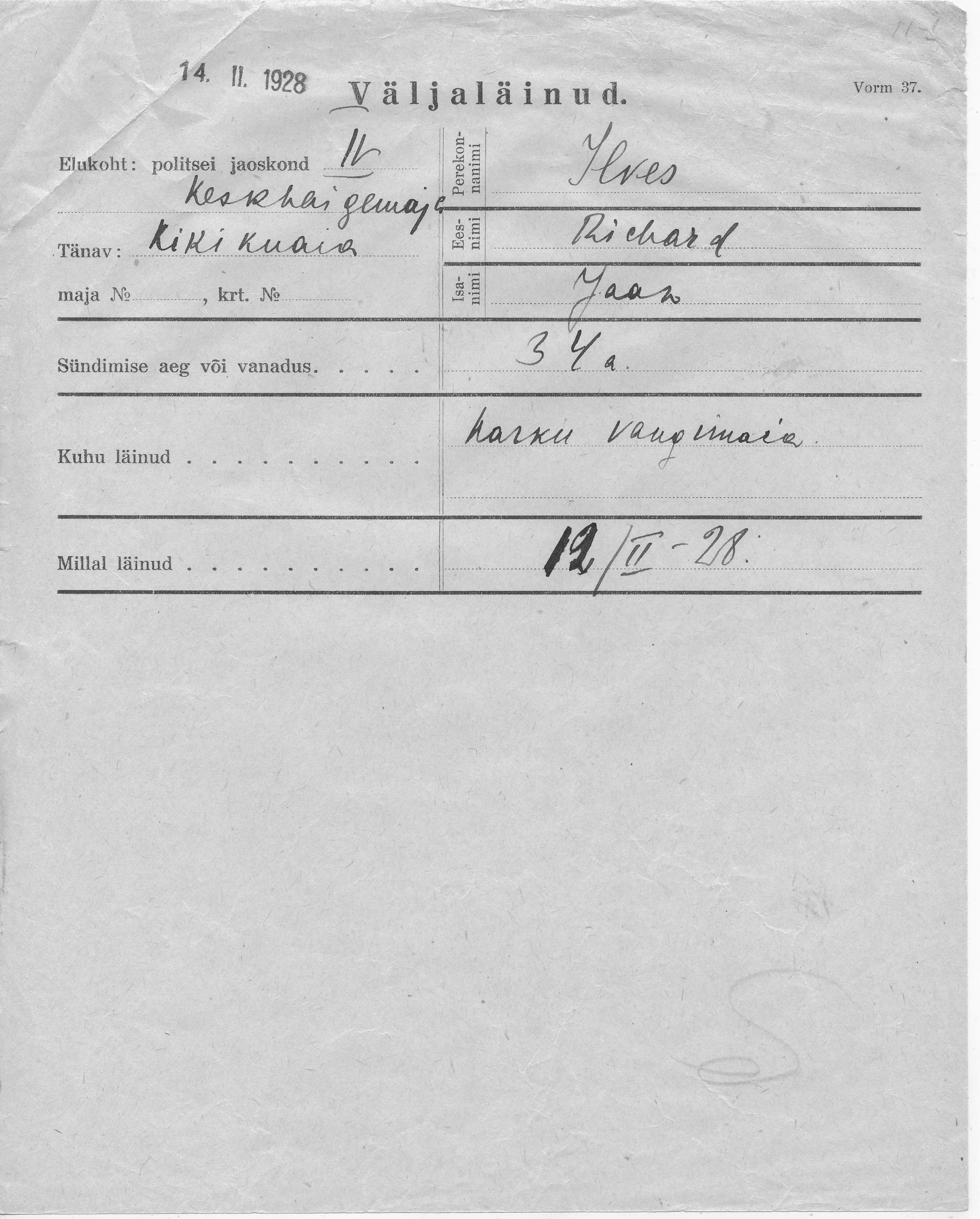 Ilves, Richard, Jaan