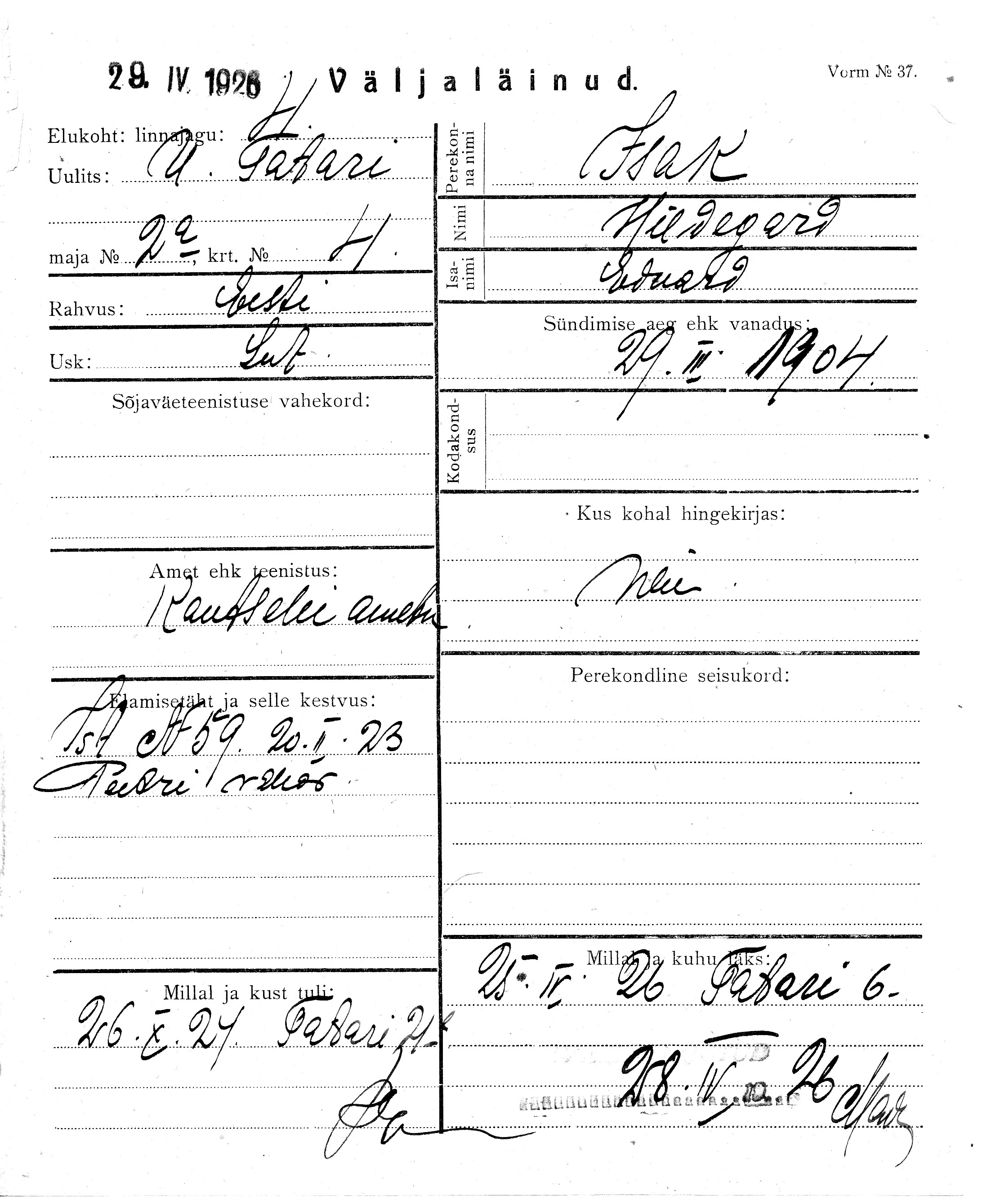 Isak, Hildegard, Eduard