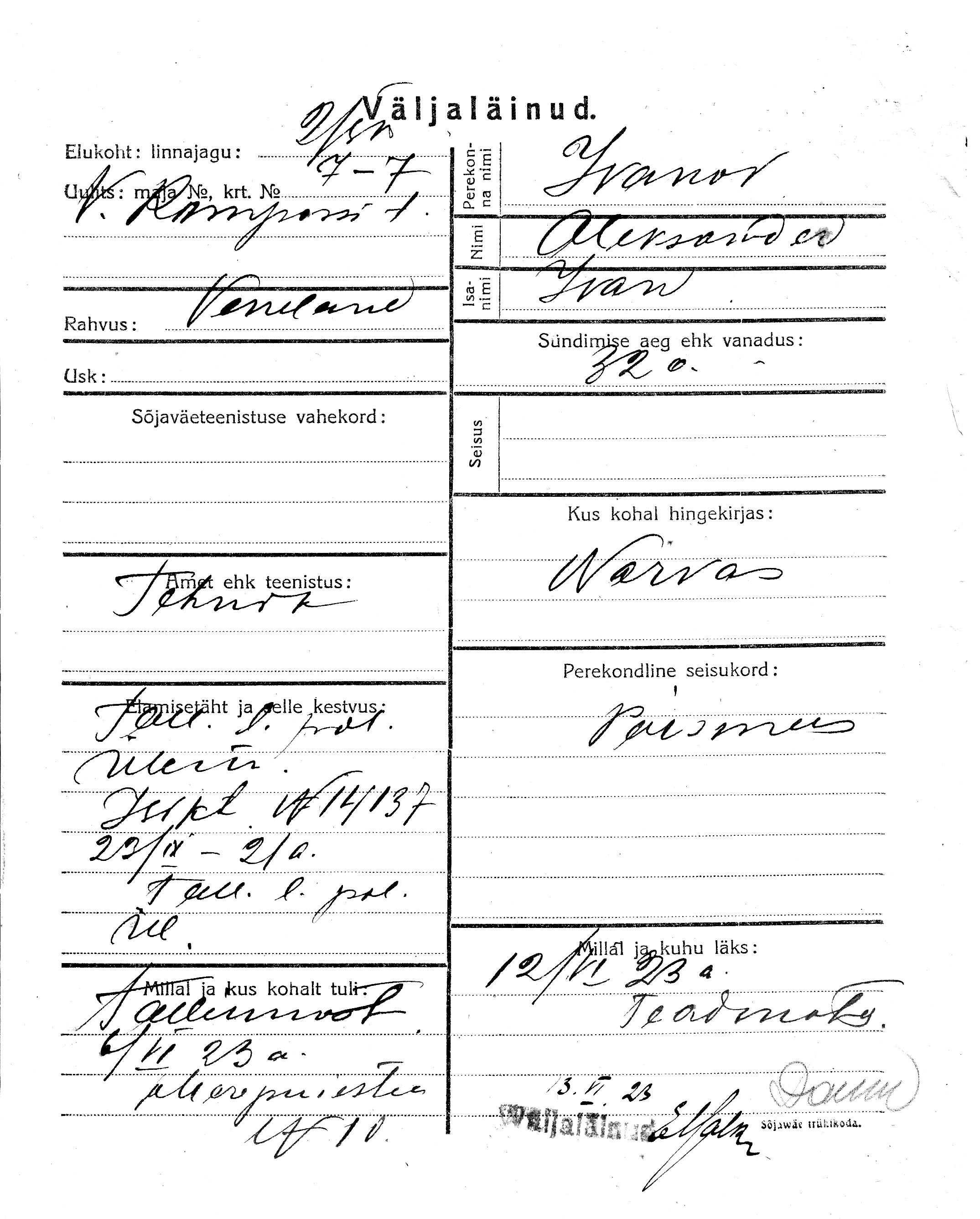 Ivanov, Aleksander, Ivan