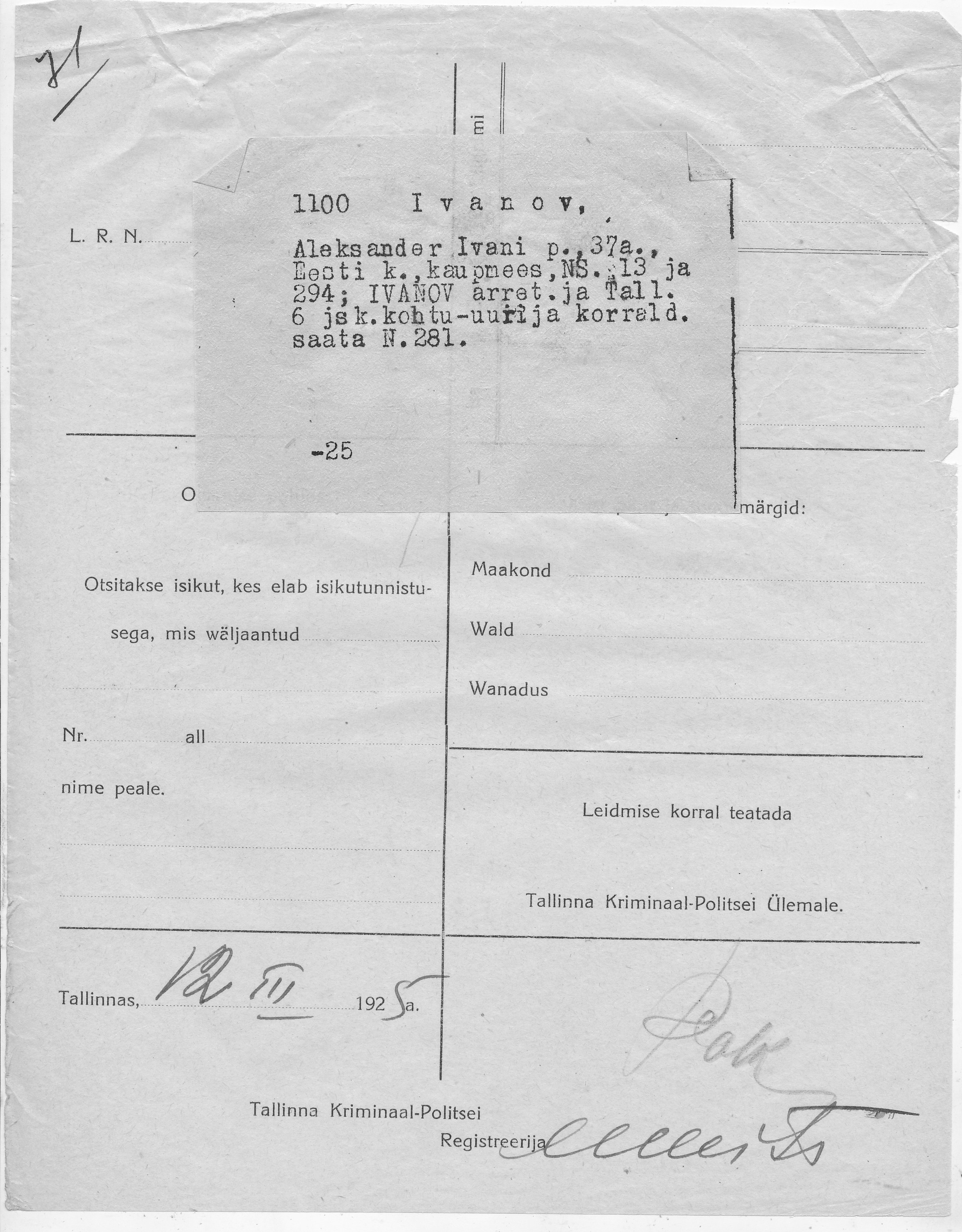 Ivanov, Aleksander, Ivan