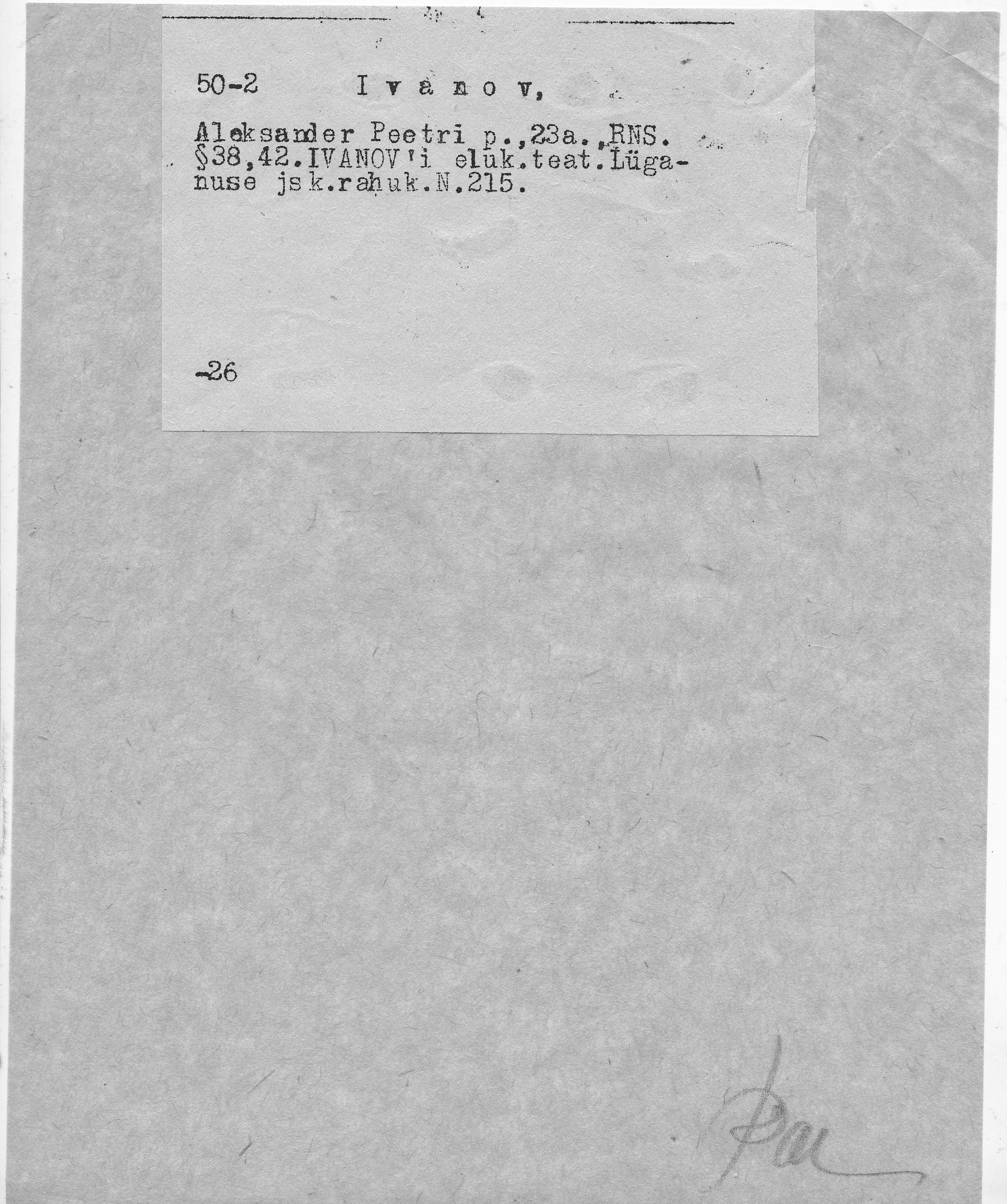 Ivanov, Aleksander, Peeter