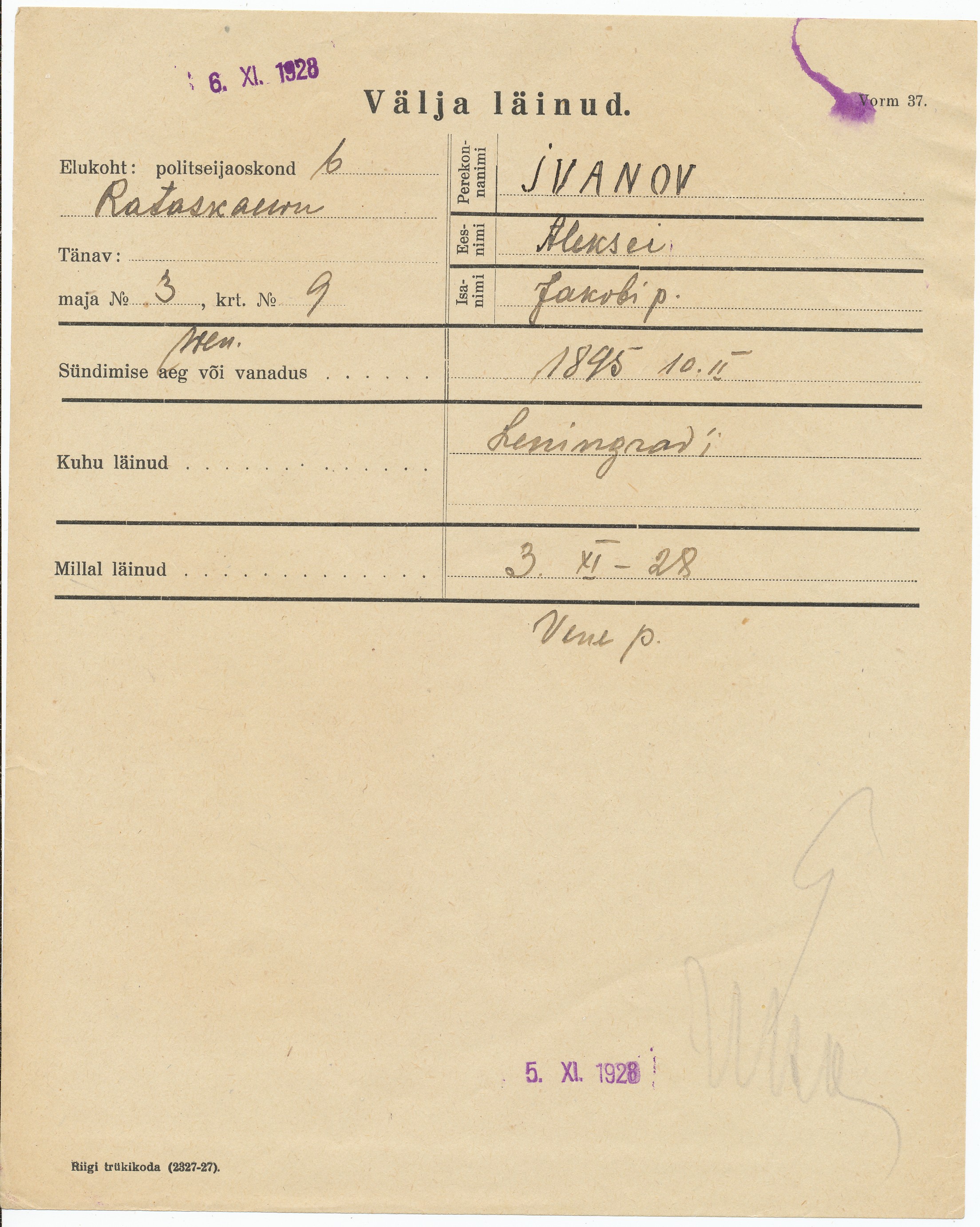 Ivanov, Aleksei, Jakob