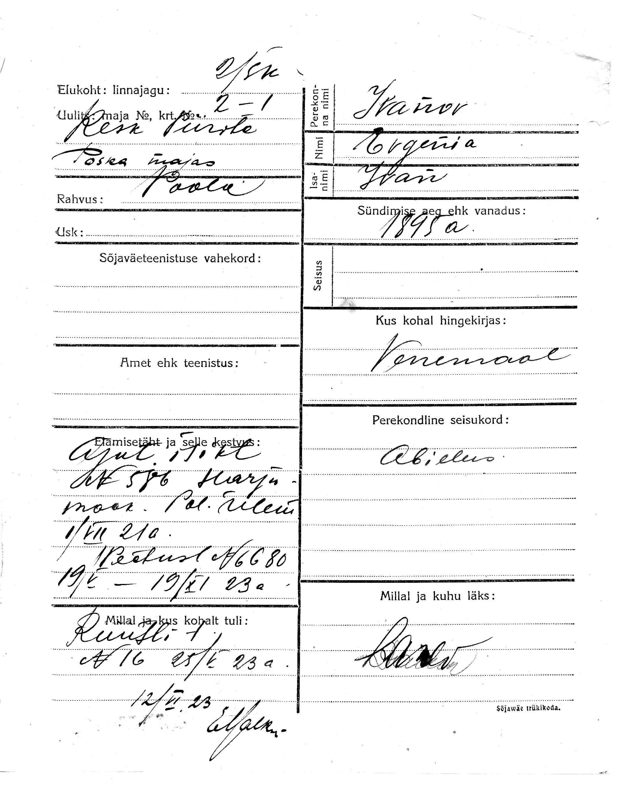 Ivanov, Evgenia, Ivan