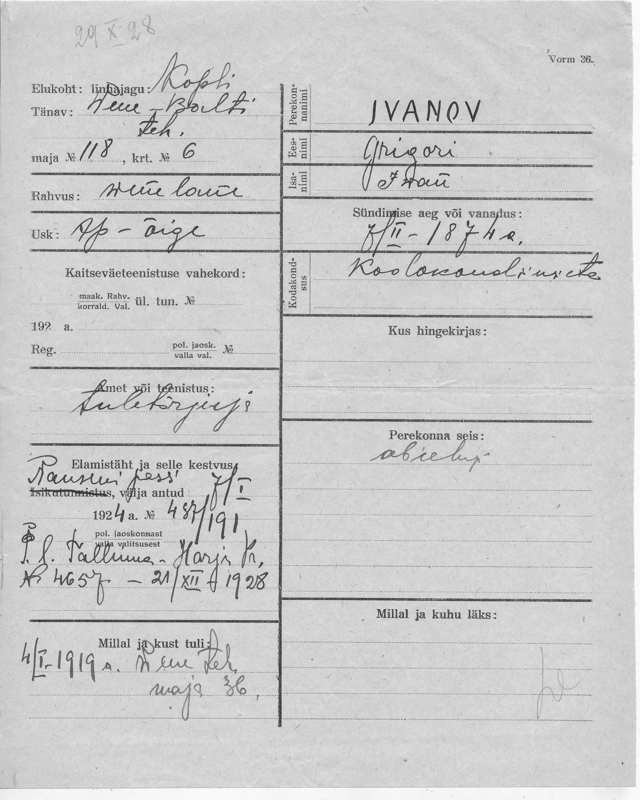 Ivanov, Grigori, Iwan