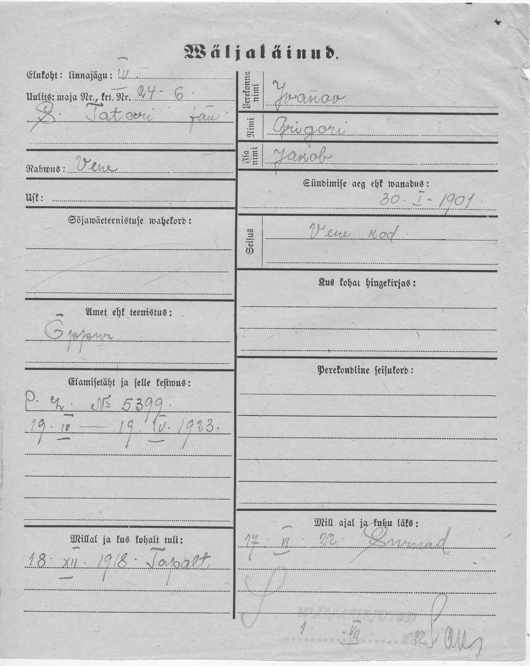 Ivanov, Grigori, Jakob