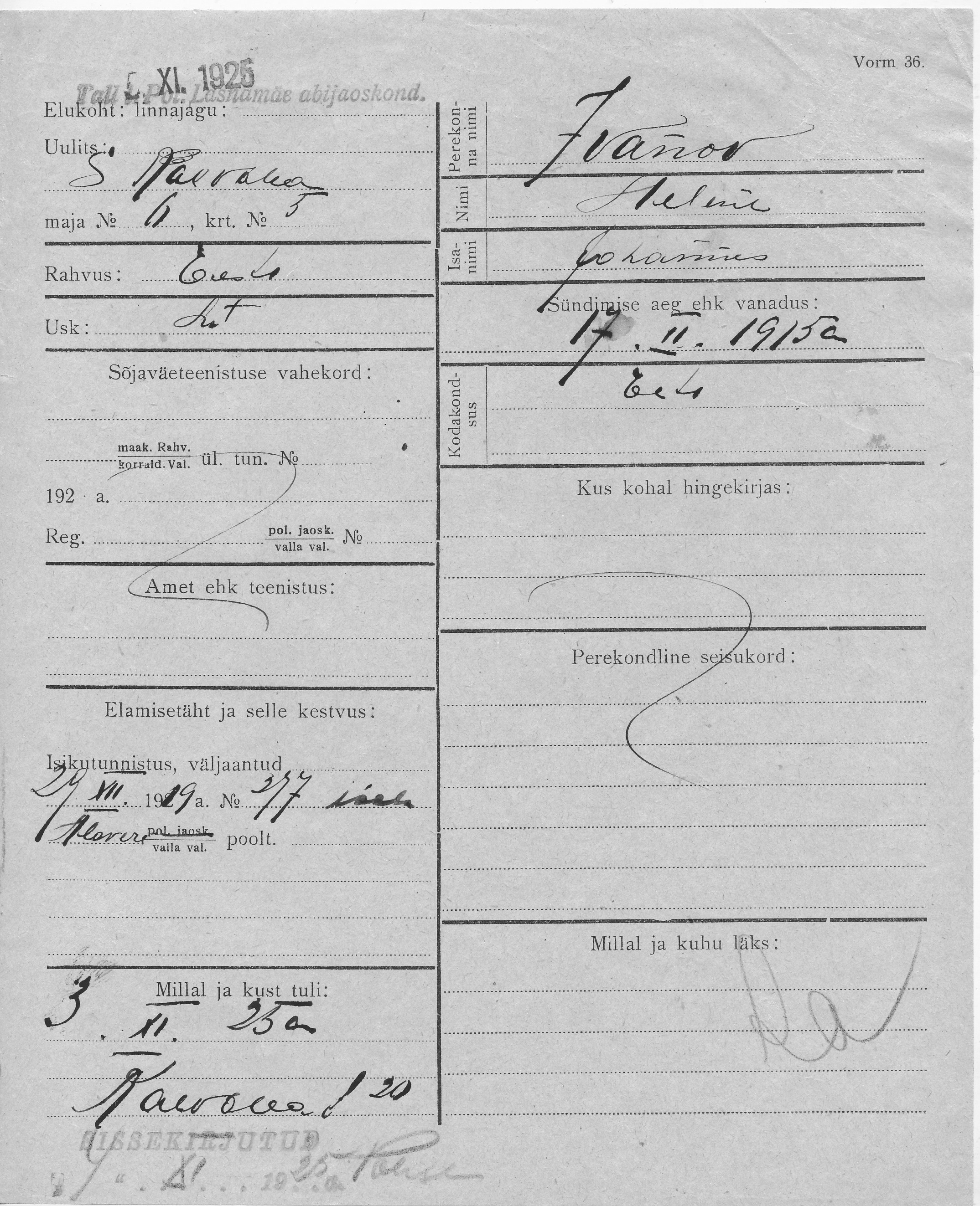 Ivanov, Helene, Johannes