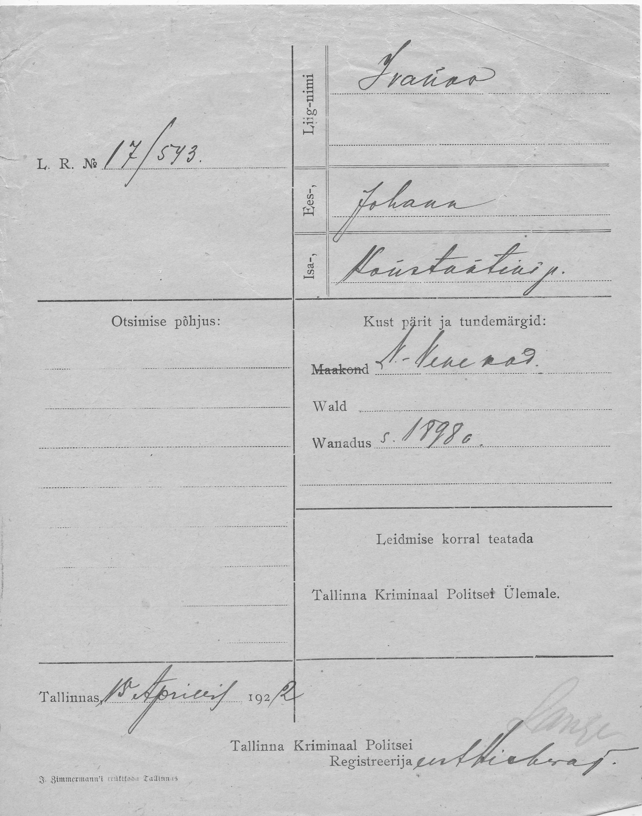 Ivanov, Johann, Konstantin